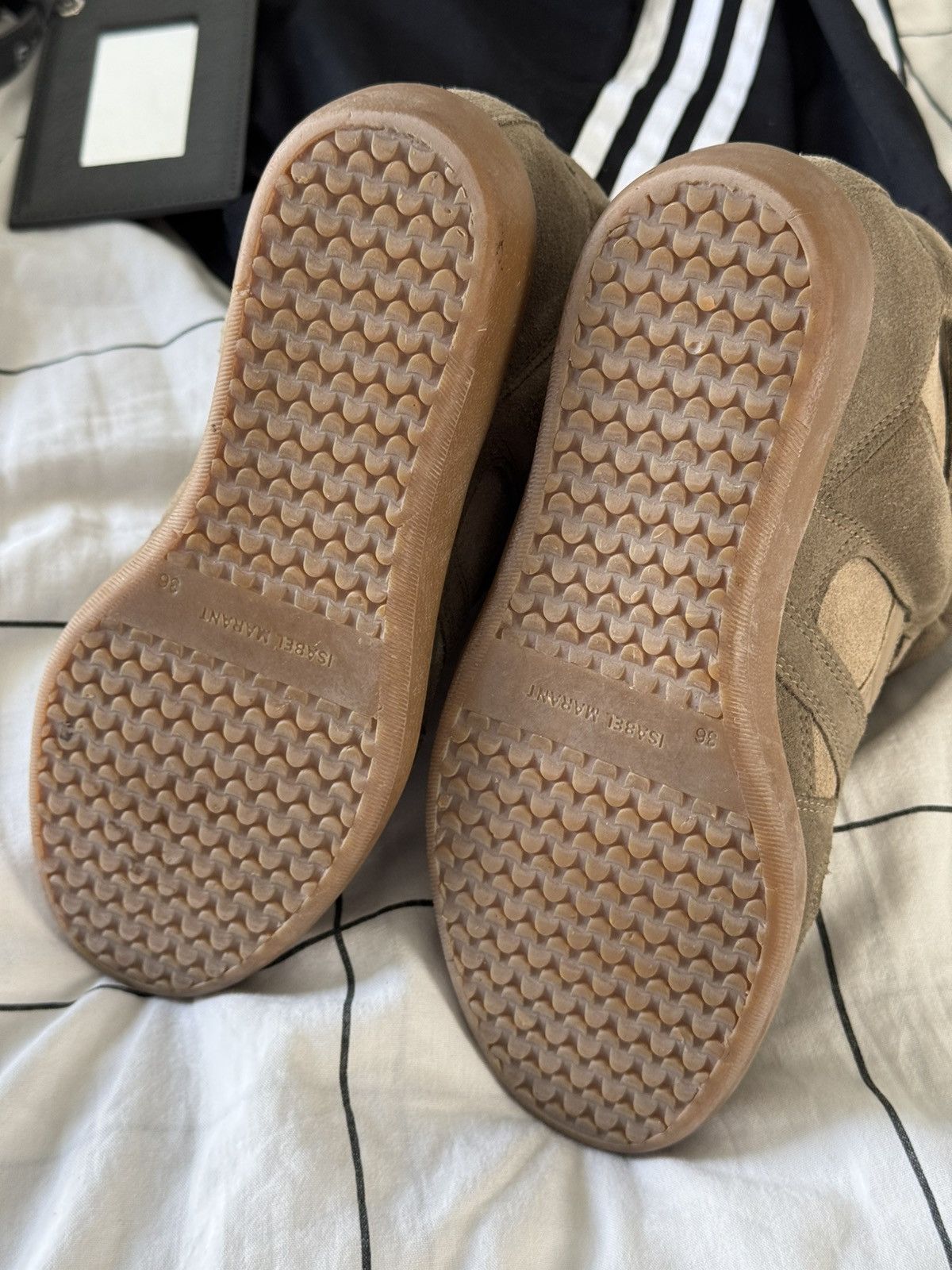 Isabel Marant Isabel Marant Bekett sneakers shoes Washed Biege Suede Wedge Size US 6 / IT 36 - 13 Thumbnail
