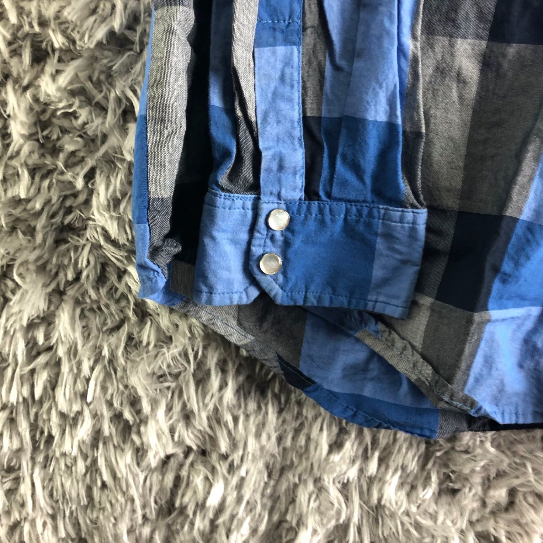 Denime Luilly Denim Shirt Mens Size Large Blue Striped Long Sleeve Spread Collar Shirt Size US L / EU 52-54 / 3 - 2 Thumbnail