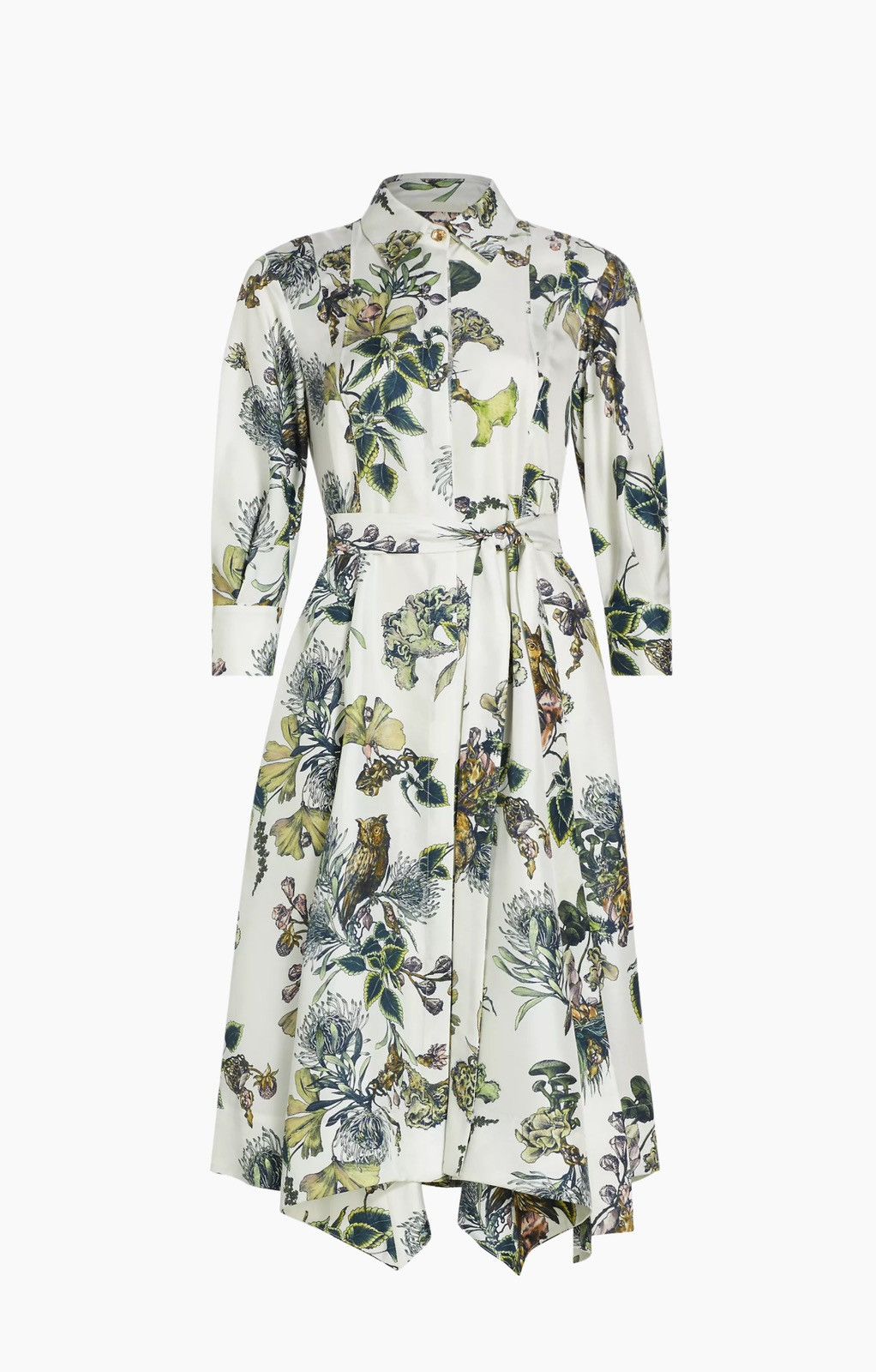 Jason Wu Jason Wu Collection Forest Silk Belted Shirtdress size 2 Size XS / US 0-2 / IT 36-38 - 7 Thumbnail