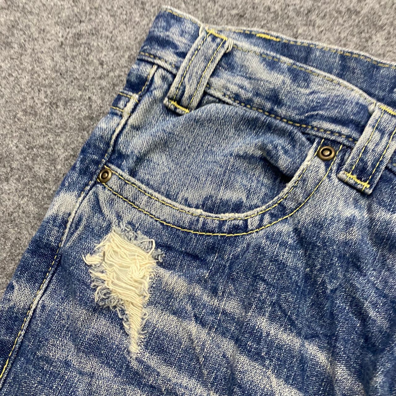 If Six Was Nine 💥Flare💥Vintage Ozz First Pikball Distressed Denim Size US 32 / EU 48 - 12 Thumbnail