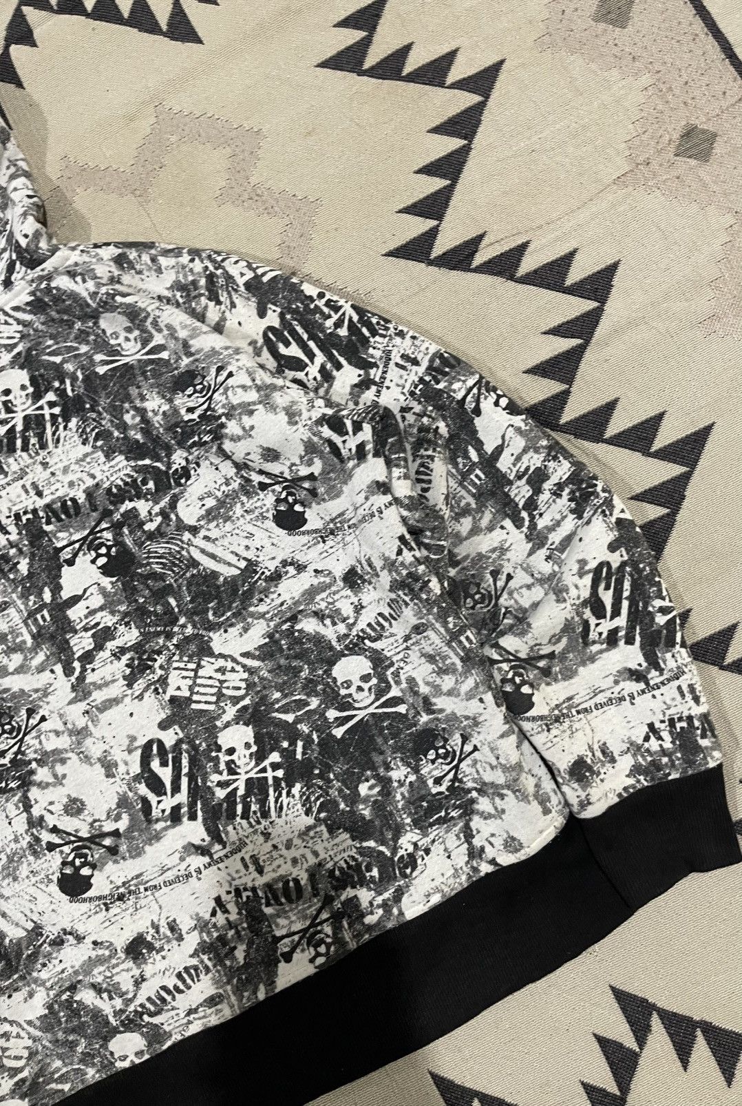 If Six Was Nine 2000s GOTHIC GRUNGE STYLE FULL PRINT HOODIE FLEECE LINEN Size US M / EU 48-50 / 2 - 18 Thumbnail