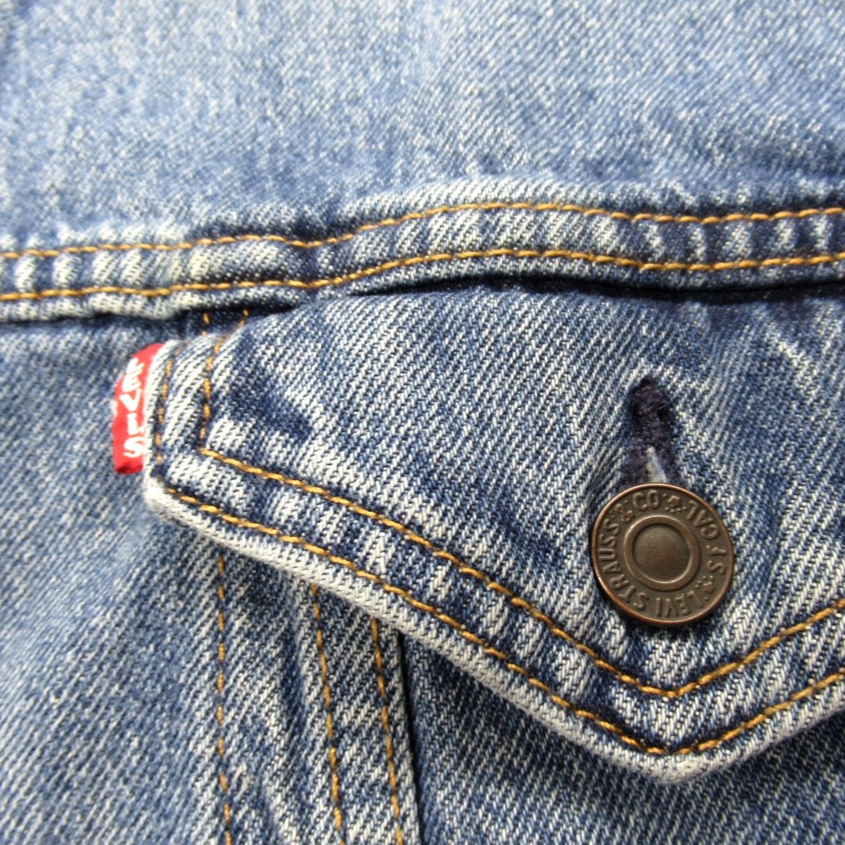 Levi's Levi's Denim Jacket Men XL Trucker Blue Vintage Premium Cotton Pockets Button Logo Denim Jacket Mens Size US XL / EU 56 / 4 - 7 Thumbnail