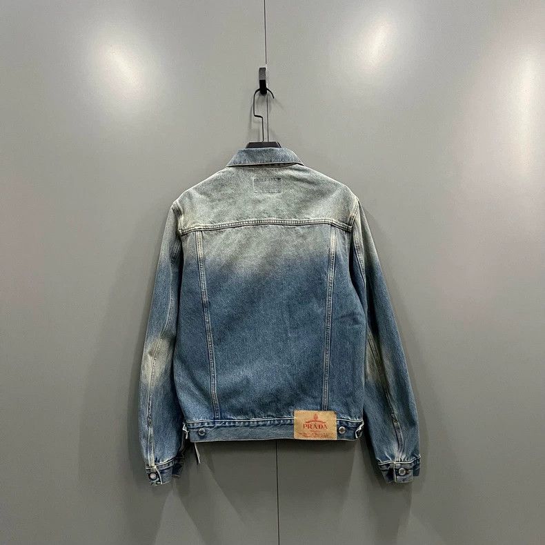 Prada Prada Make an old triangle denim jacket 2501-Nextarrow Size US XL / EU 56 / 4 - 2 Thumbnail