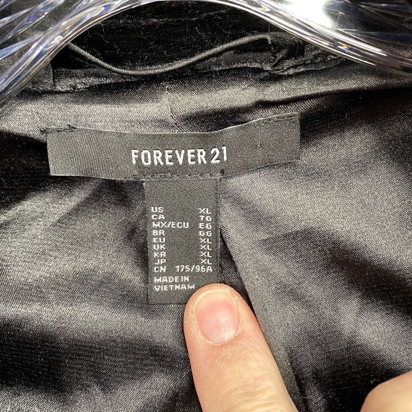 Forever 21 FOREVER 21 Blazer Jacket Women XL Black Crushed Velvet Party Preppy Vintage No Size XL / US 12-14 / IT 48-50 - 3 Thumbnail
