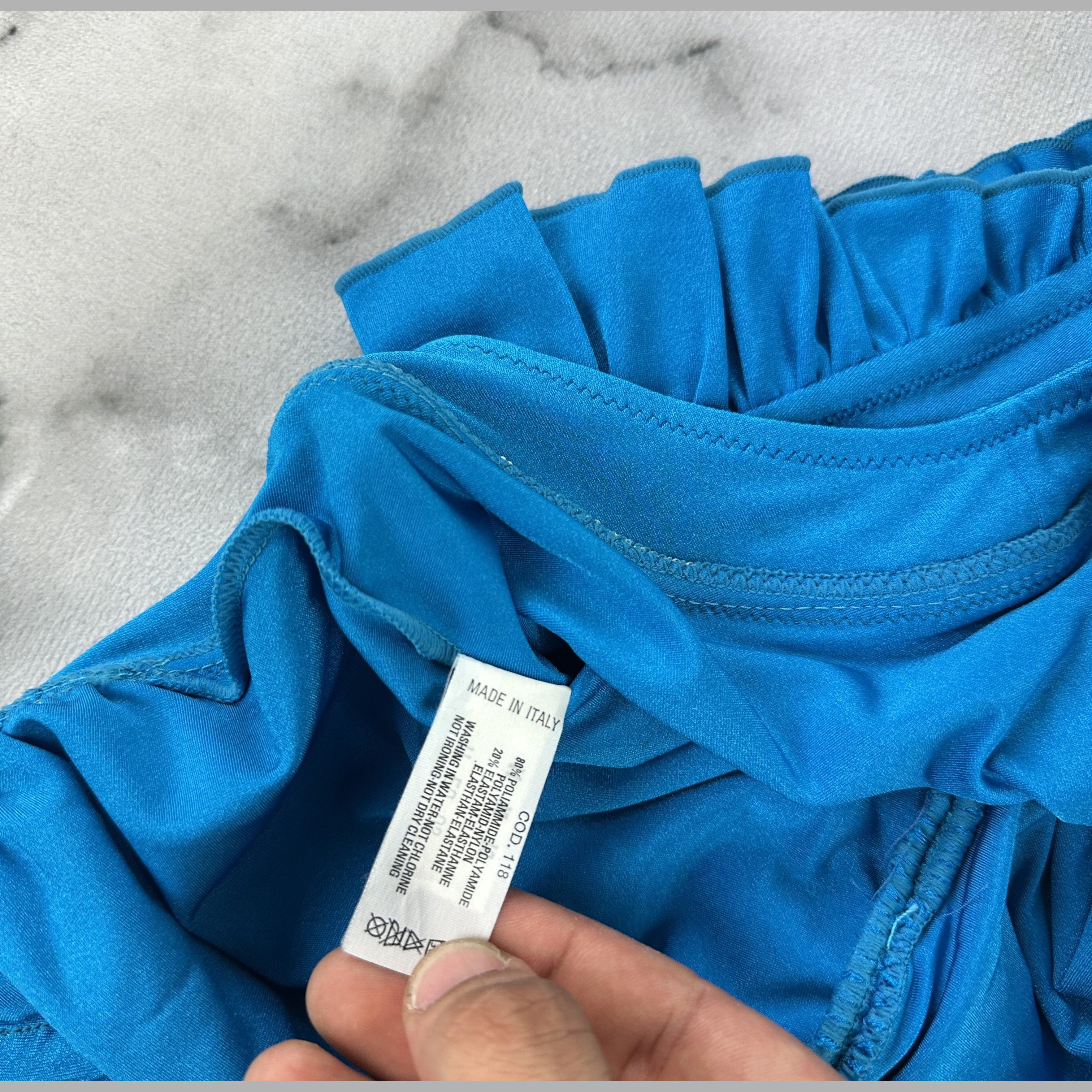 Versace Costume Intero Gianni Versace Azzurro '90s – 44 IT Size M / US 6-8 / IT 42-44 - 7 Thumbnail