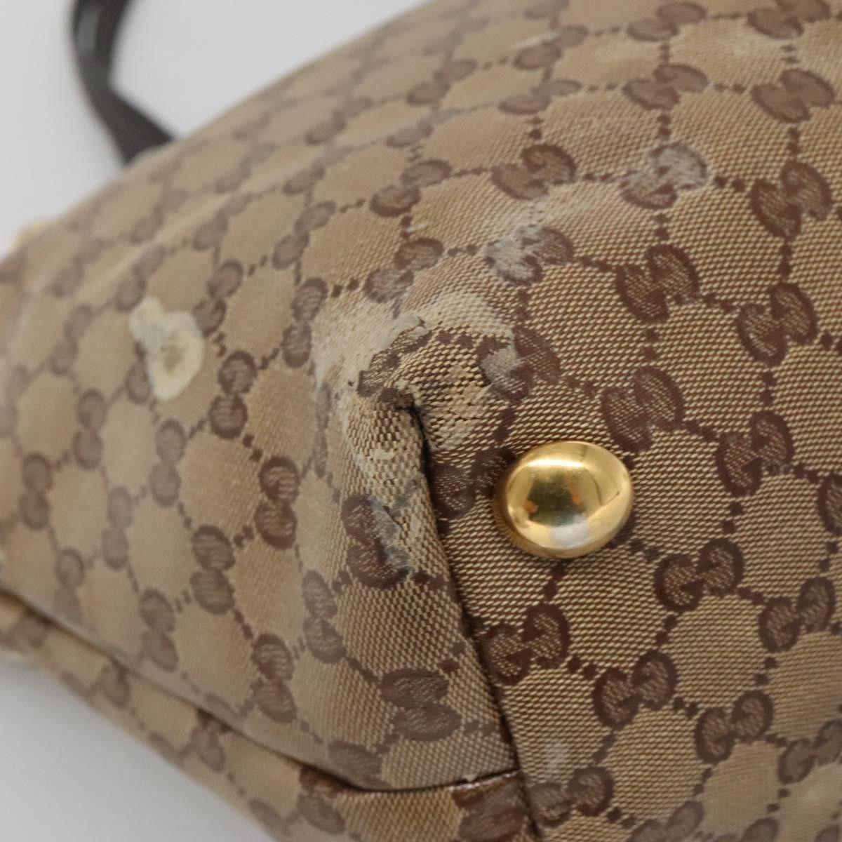Gucci GUCCI GG Crystal Tote Bag Coated Canvas Beige Gold Size ONE SIZE - 11 Thumbnail