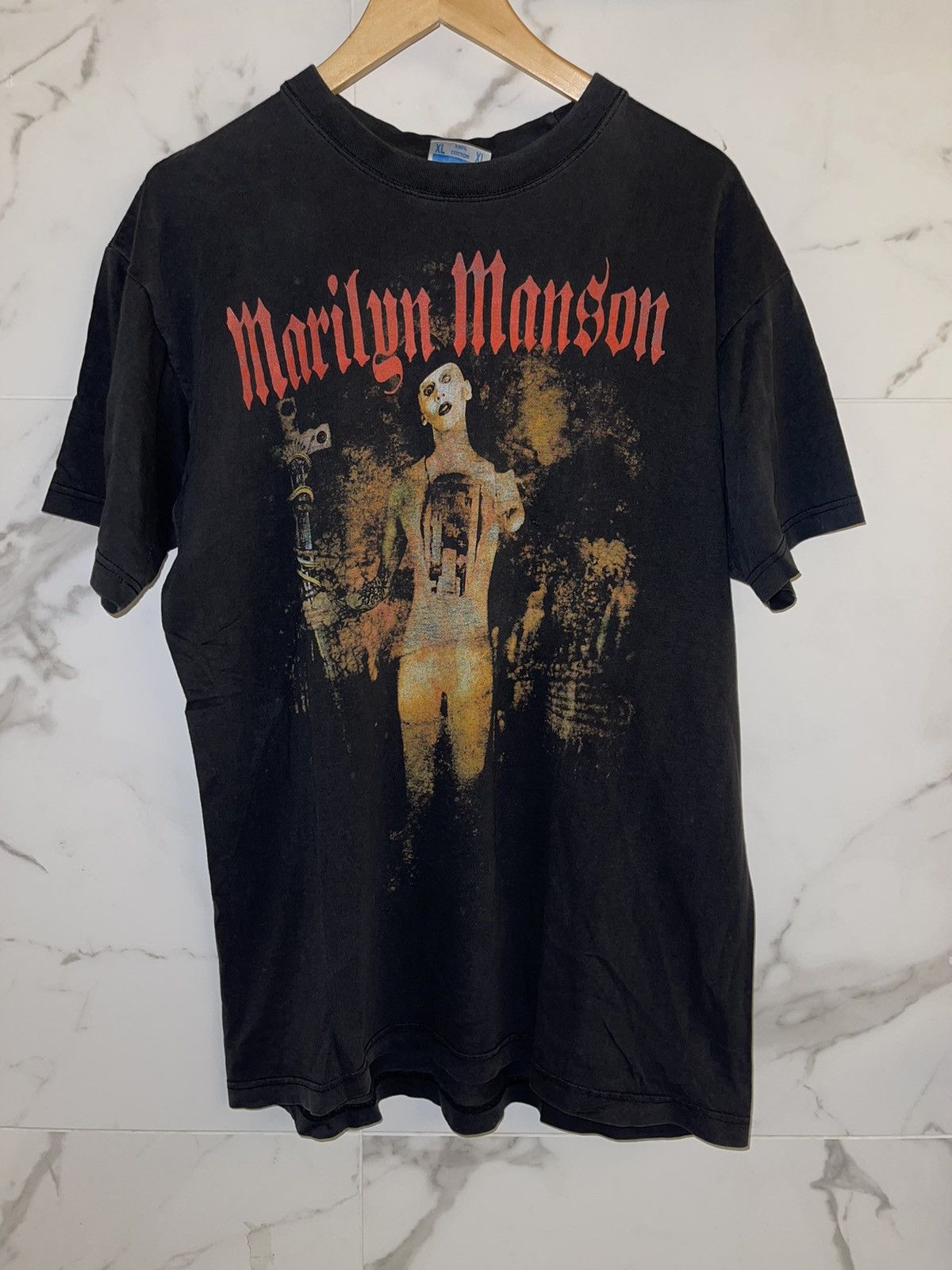 Marilyn Manson Marilyn Manson vintage bootleg big face print tee 
