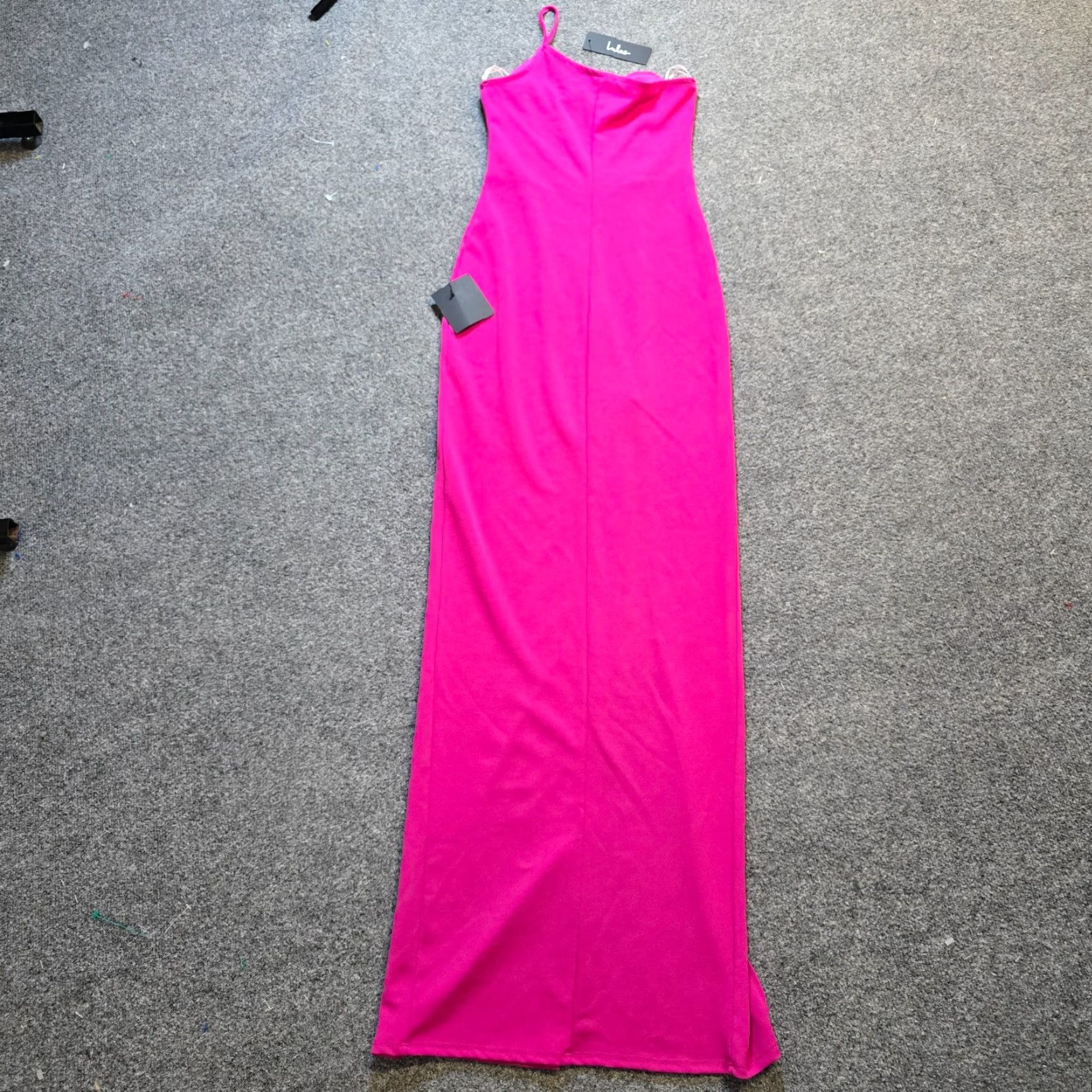Lulus Lulus Dress Womens Size Small Pink Fitted Maxi Sleeveless Slit Cocktail Party Stretch Knit Polyester Spandex Size S / US 4 / IT 40 - 7 Thumbnail