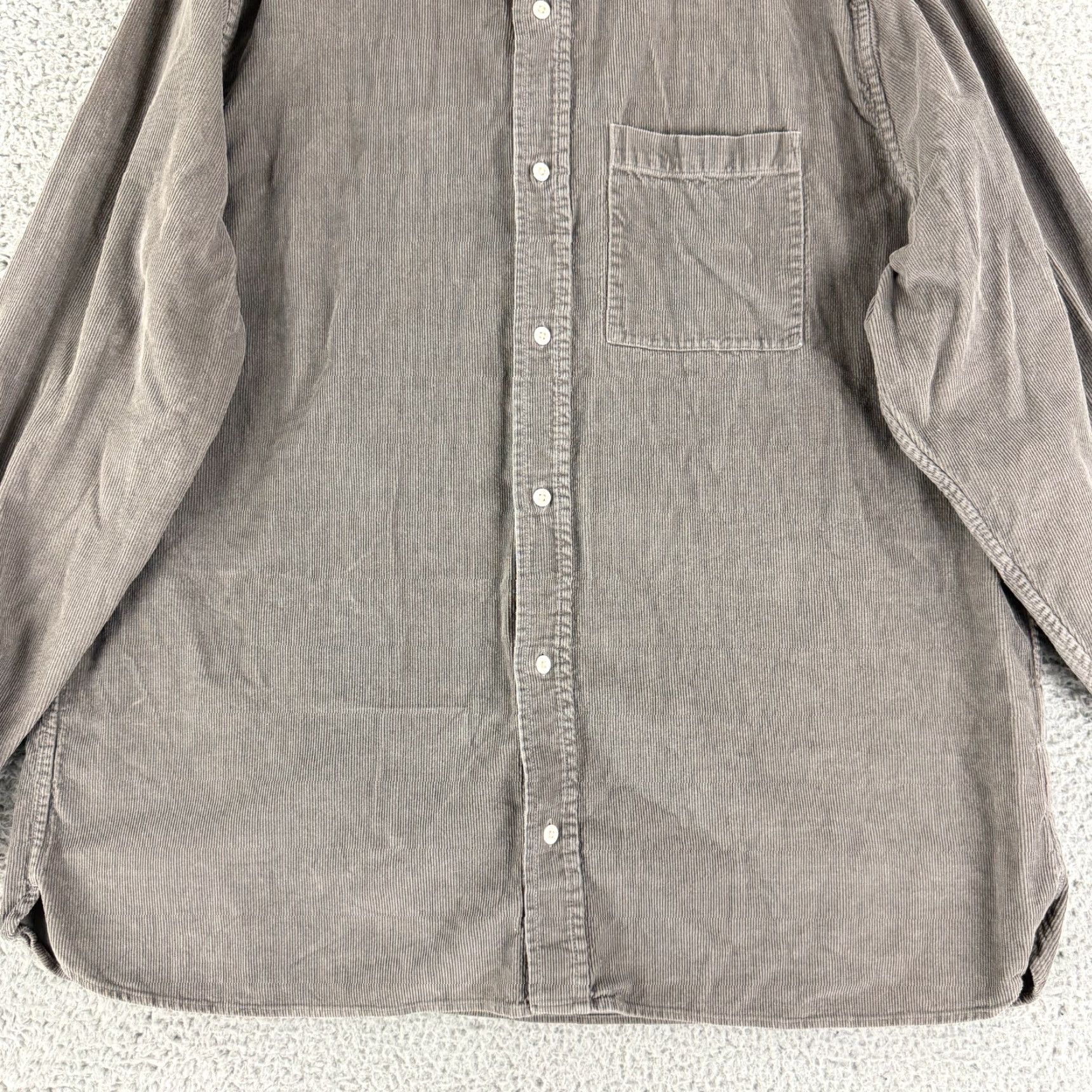 Madewell Madewell Button-Down Shirt Mens XXL Gray Corduroy Long Sleeve Casual Shirt Size US XXL / EU 58 / 5 - 4 Thumbnail