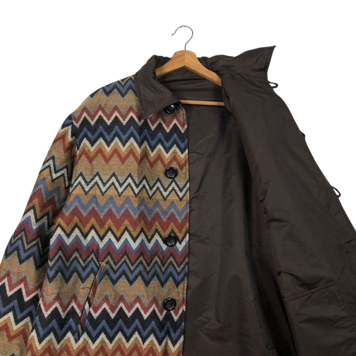 Missoni 🔥VINTAGE REVERSIBLE LONG JACKET MISSONI DONNA NAVAJO DESIGN Size US M / EU 48-50 / 2 - 15 Thumbnail