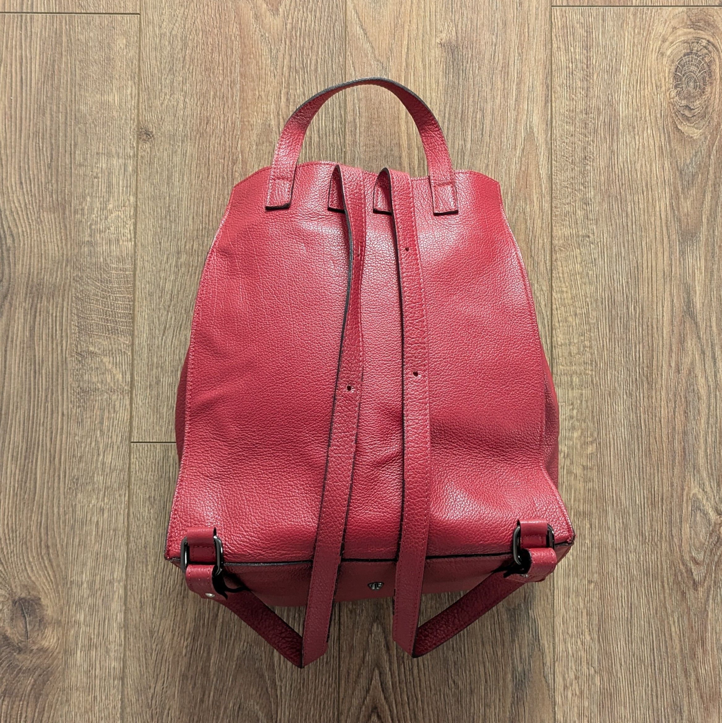 Baldinini Baldinini Trend Leather Backpack Red Made In Italy Rukzak Size ONE SIZE - 21 Thumbnail