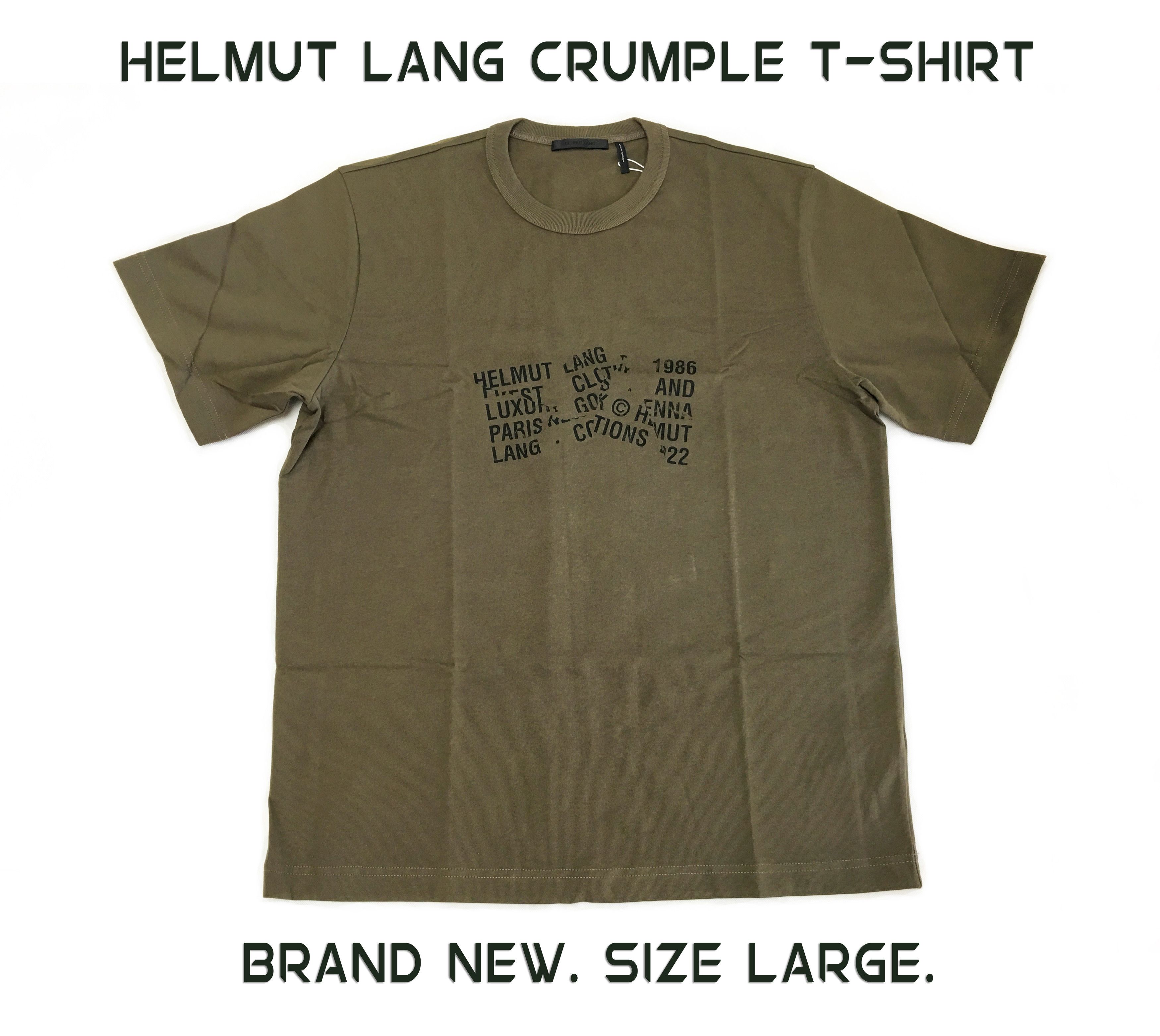image of Helmut Lang Crumple T-Shirt Juniper Large 2022Fw, Men's