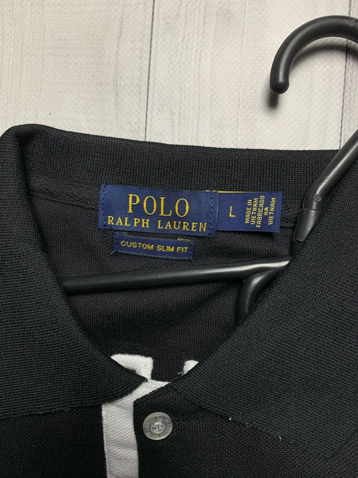 Vintage polo Ralph Lauren Dubai big logo size L slim fit