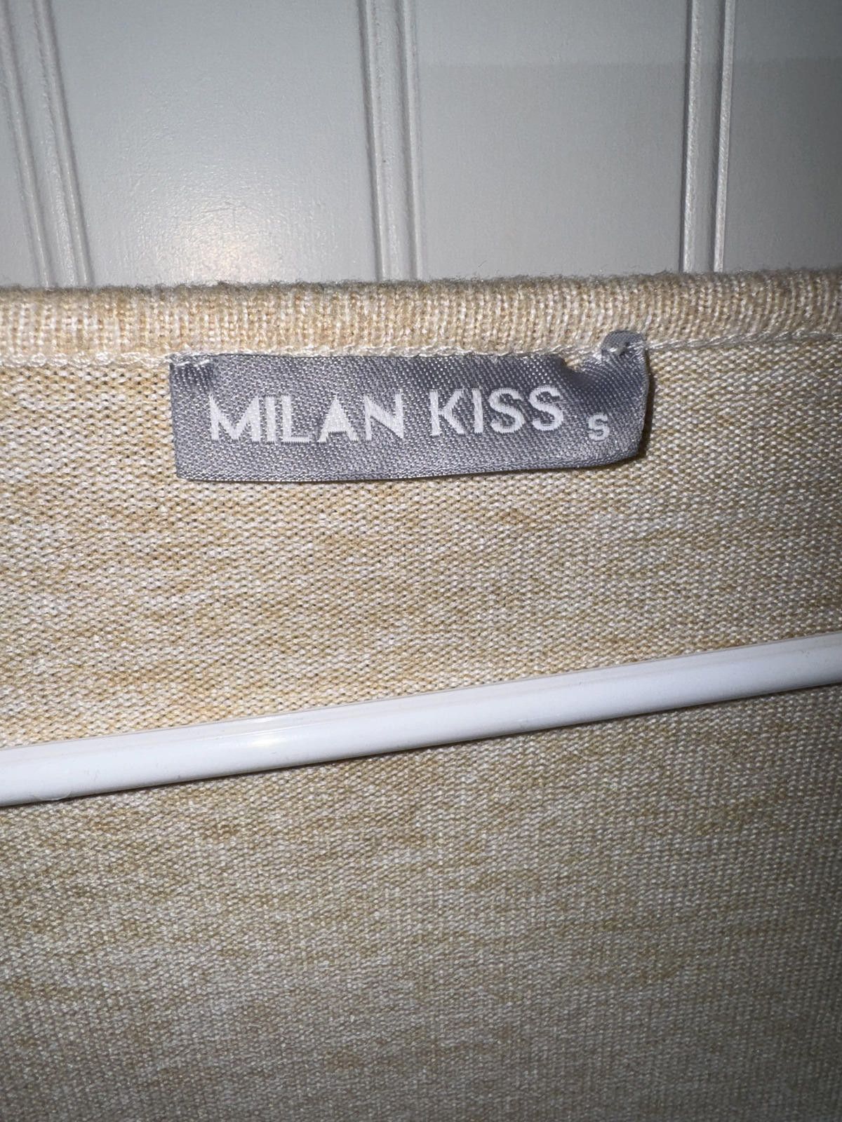 Other Milan Kiss Beige Wrap Sweater with Tie Detail, Size S Size S / US 4 / IT 40 - 2 Thumbnail