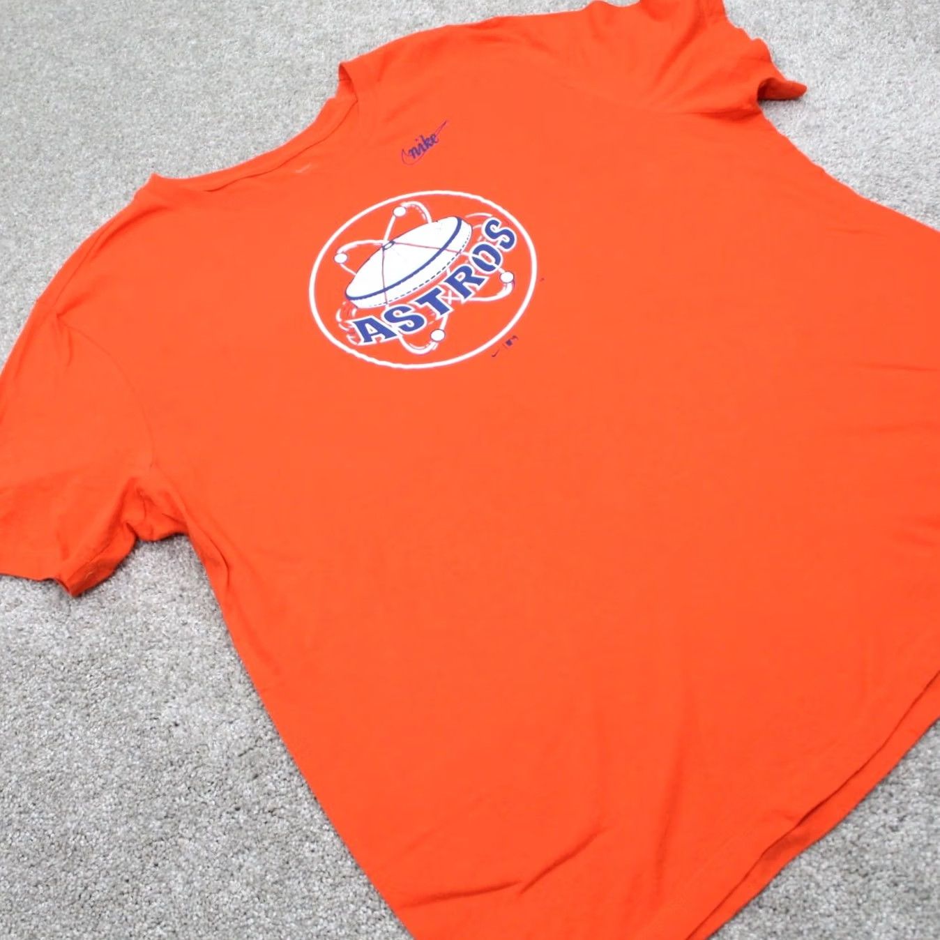 Nike Nike Houston Astros Shirt Mens 2XL XXL Orange 100% Cotton Short Sleeve Pullover Shirt Size US XXL / EU 58 / 5 - 6 Thumbnail