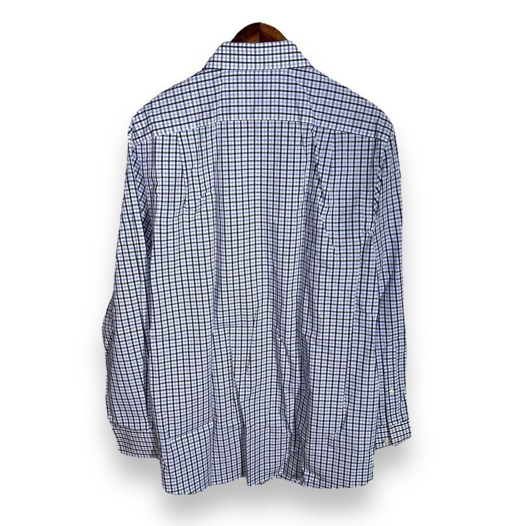 Tommy Hilfiger NWT Tommy Hilfiger Blue Plaid Semi Spread Dress Shirt M 15.5 32/33 Size US M / EU 48-50 / 2 - 9 Thumbnail