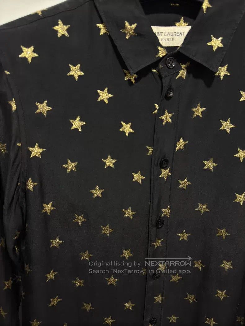 Saint Laurent Paris Saint Laurent Paris Satin Mulberry Silk Black and Gold烫 Go Size XS / US 0-2 / IT 36-38 - 3 Thumbnail