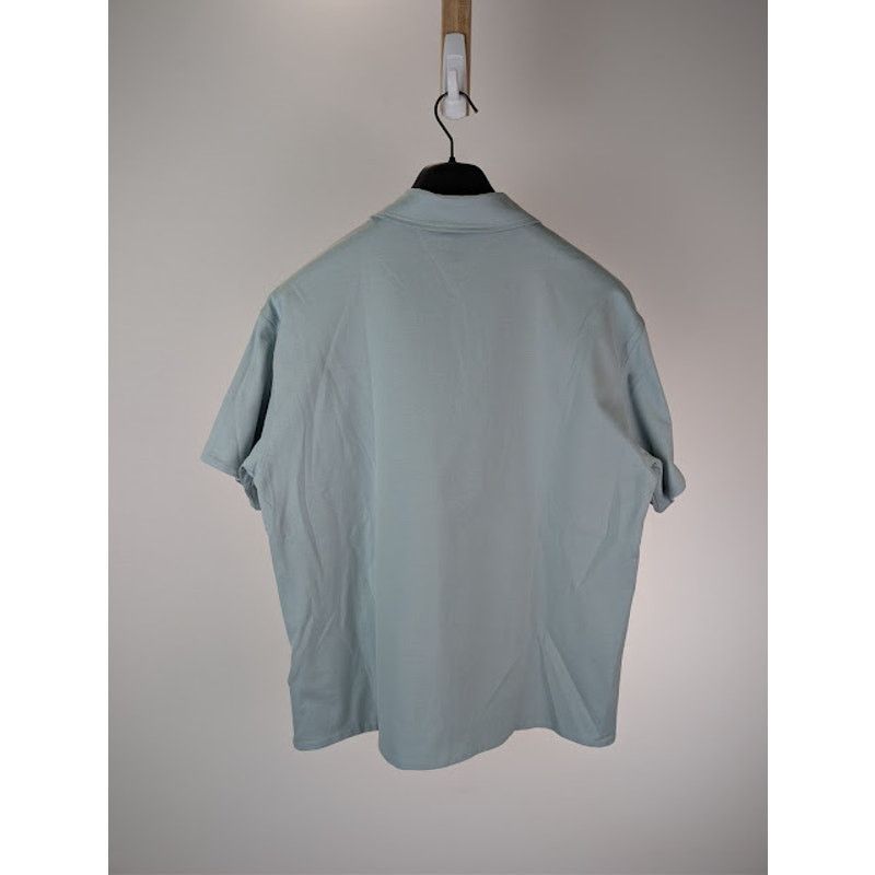 Bottega Veneta o1rshd1 Double Layer Light Cotton Polo Shirt in Stone Blue Size US S / EU 44-46 / 1 - 9 Thumbnail