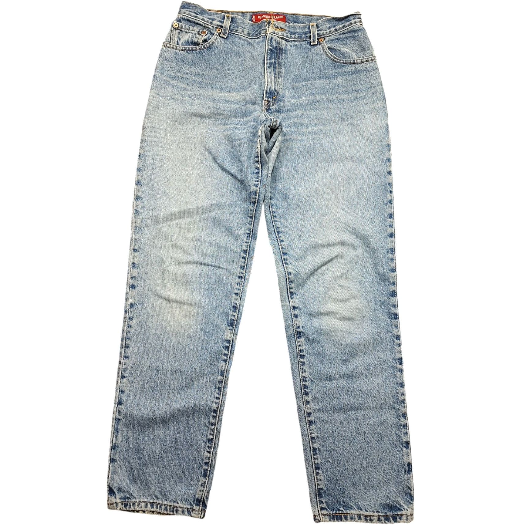 Levi's VINTAGE Levi's 550 Jeans Womens 33 x 32 Light Wash Tapered Denim 5-Pocket Red Tab 90s Womens Jeans Size 24" / US 00 / IT 34 - 2 Thumbnail