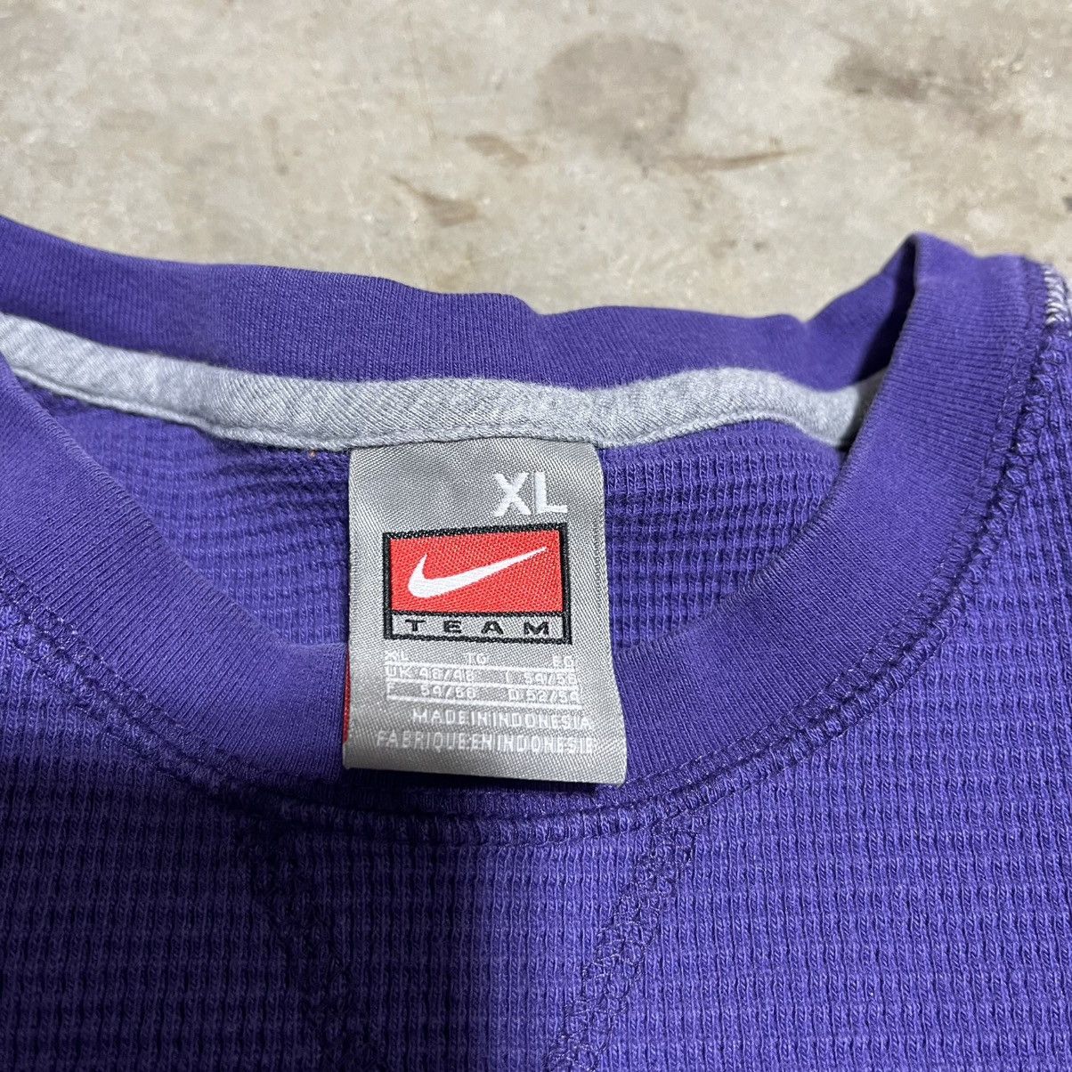 Nike × Vintage Nike 90s/Y2K Washington Thermal Crewneck Sweatshirt Mens XL Size US XL / EU 56 / 4 - 5 Thumbnail