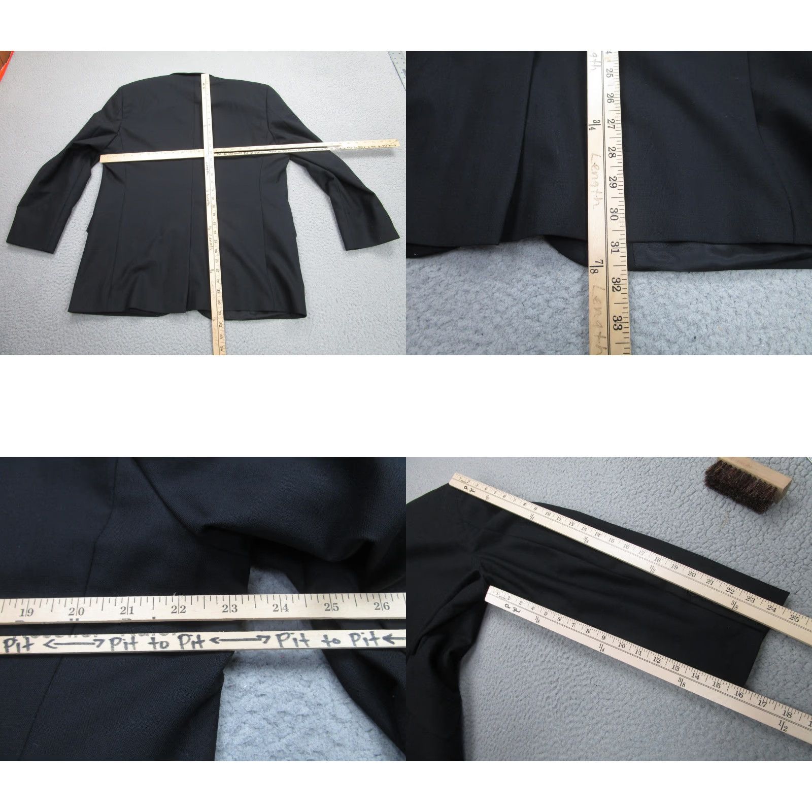 Brooks Brothers VINTAGE? (No) Brooks Brothers 346 Suit Blazer Mens 43R Black Wool Stretch 2 Button Jacket Size 46R - 9 Thumbnail