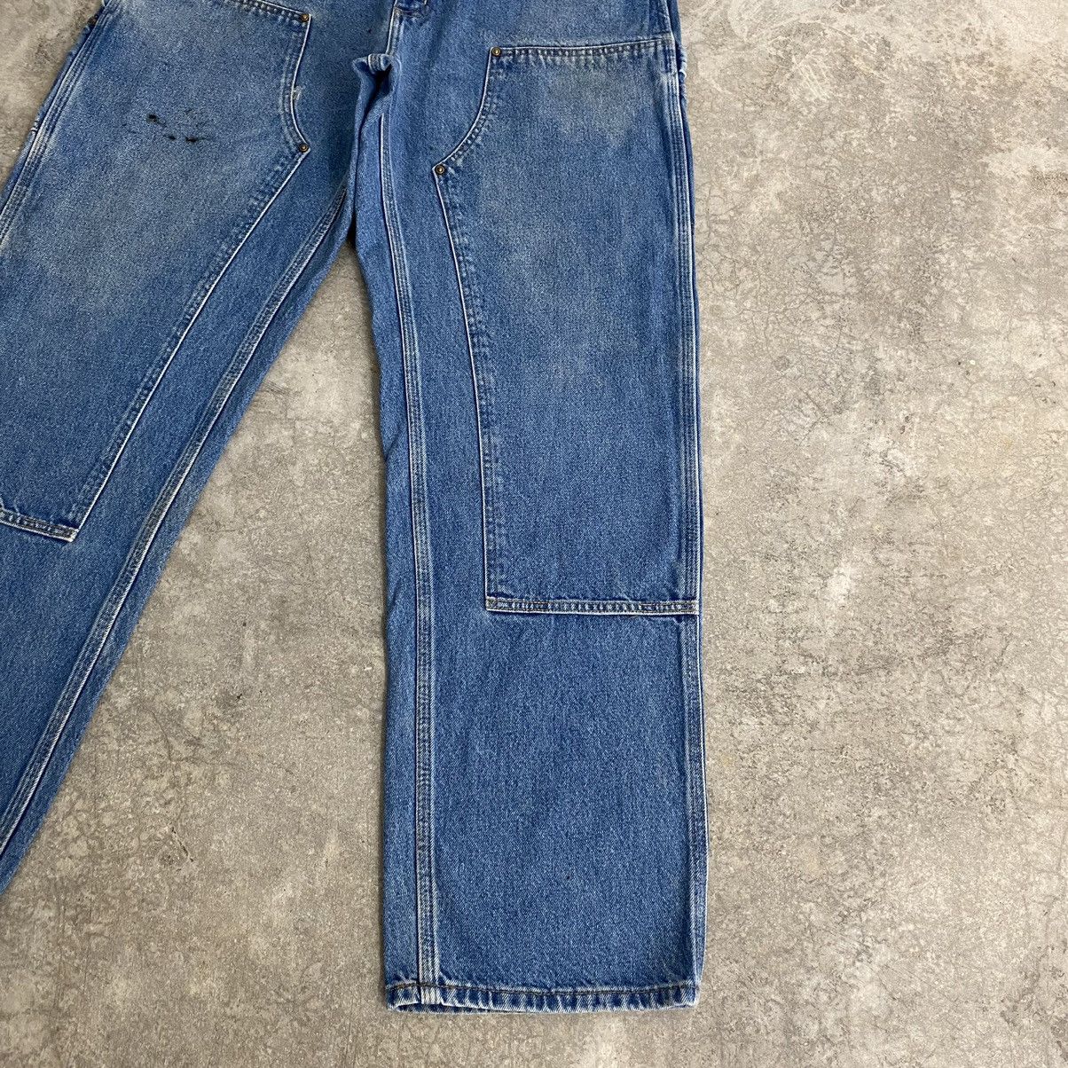 Carhartt VTG Carhartt Double Knee Blue Carpenter Denim Jeans Size US 35 - 8 Thumbnail