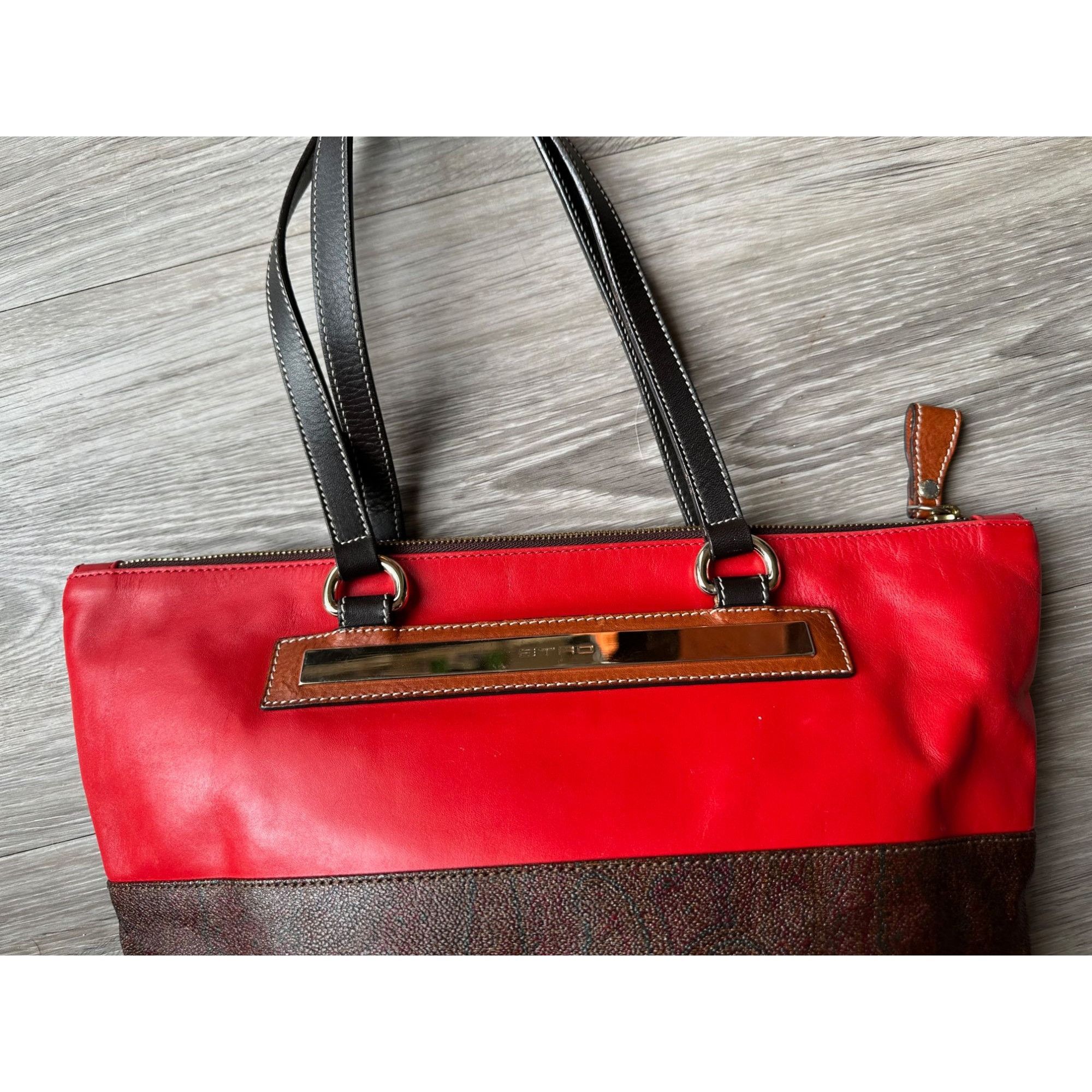 Etro ETRO Milano Limited Edition Red Leather and Coated Paisley C Size ONE SIZE - 7 Thumbnail