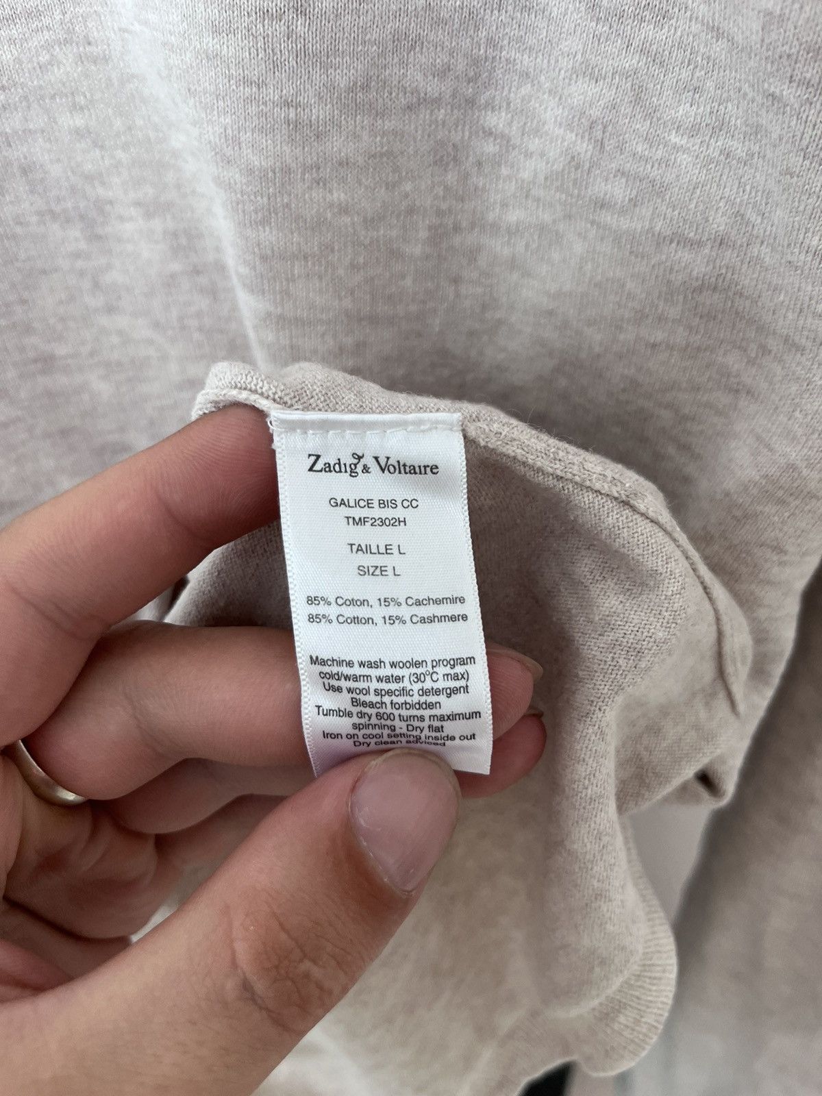 Zadig & Voltaire Vintage Zagid&Voltaire GALICE BIS CC BIG LOGO MICK Sweater Size US L / EU 52-54 / 3 - 7 Thumbnail