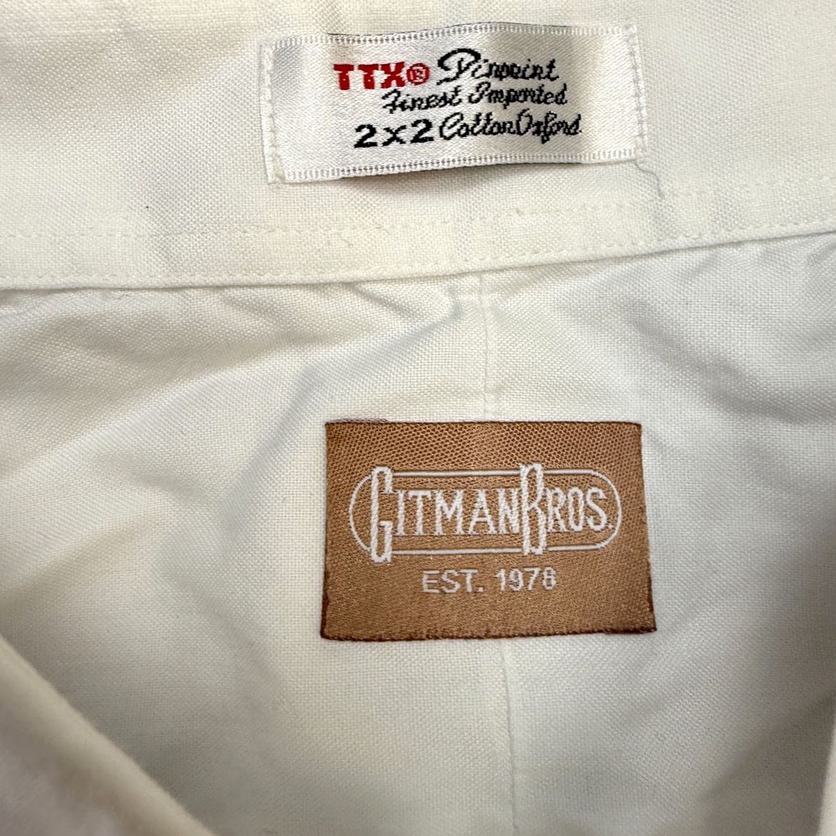 Vintage Gitman Bros Shirt Men 3XL White Pinpoint Cotton Oxford Button Down OCBD USA Made Dress Shirt Mens 3XL White Pinpoint Oxford OCBD Button Down Size US XXL / EU 58 / 5 - 5 Thumbnail