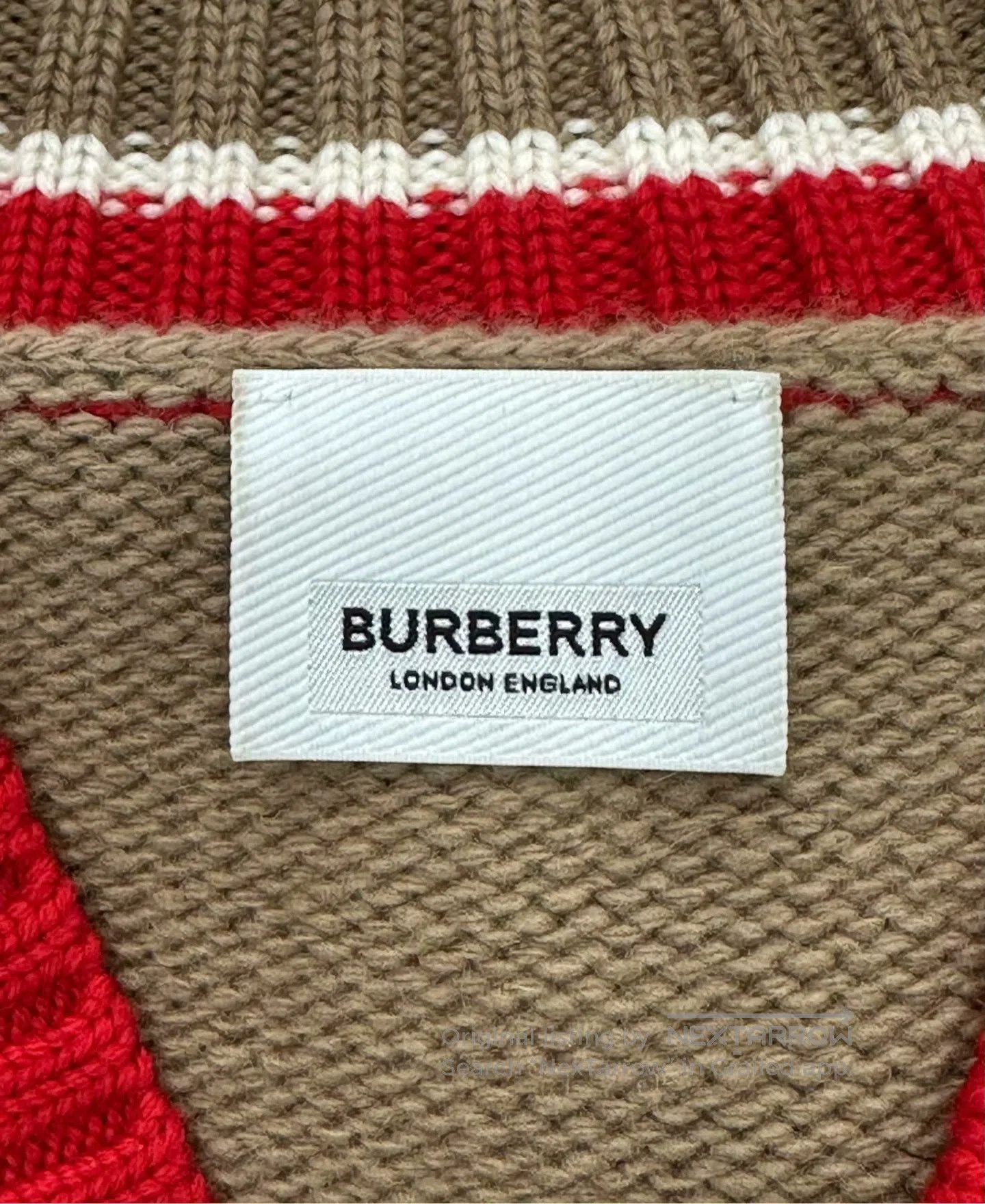 Burberry Burberry Brown V-neck Gold Button Knit Sweater| Size US M / EU 48-50 / 2 - 3 Thumbnail