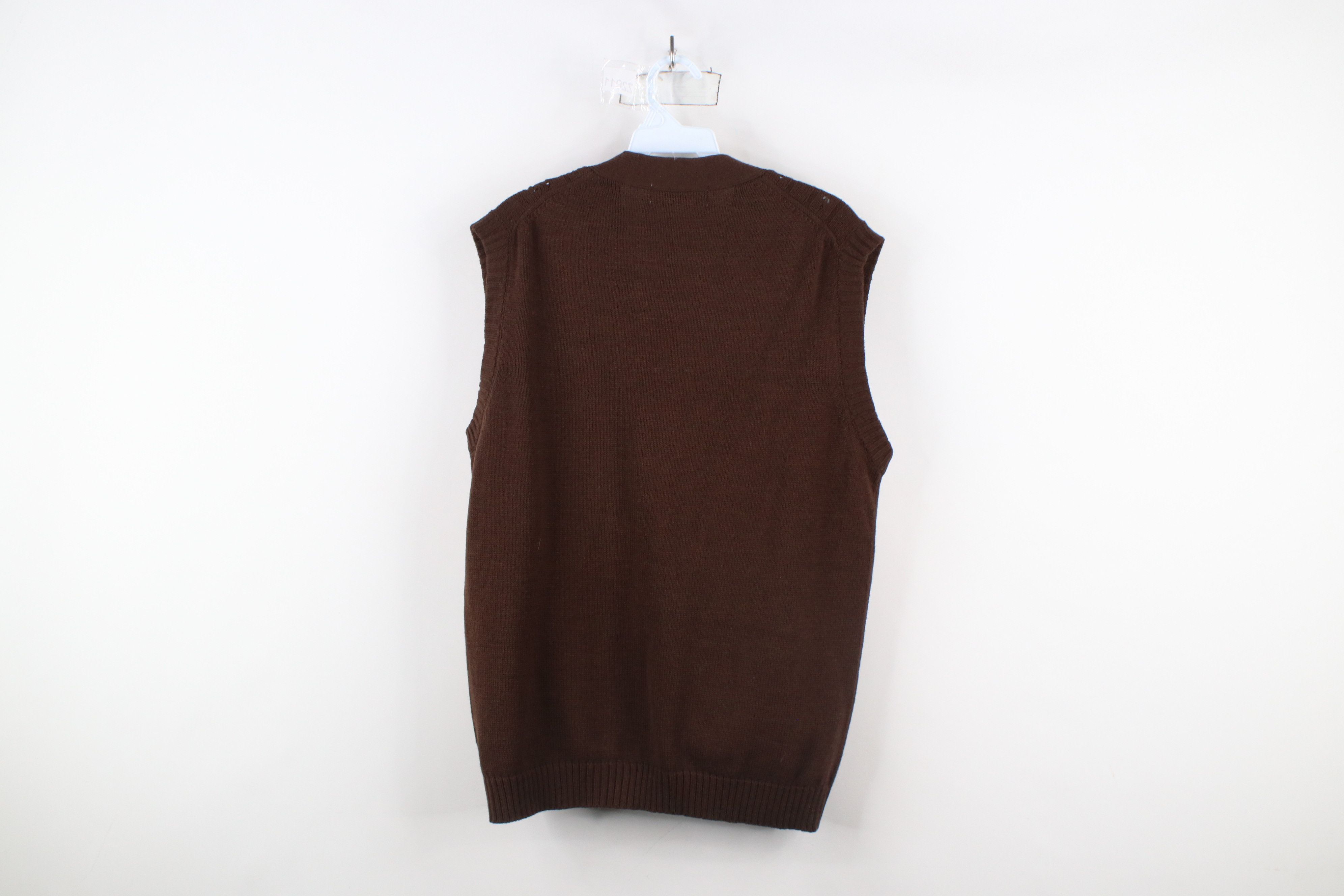 Vintage Vintage 70s Streetwear Geometric Cable Knit Sweater Vest Size M / US 6-8 / IT 42-44 - 7 Thumbnail