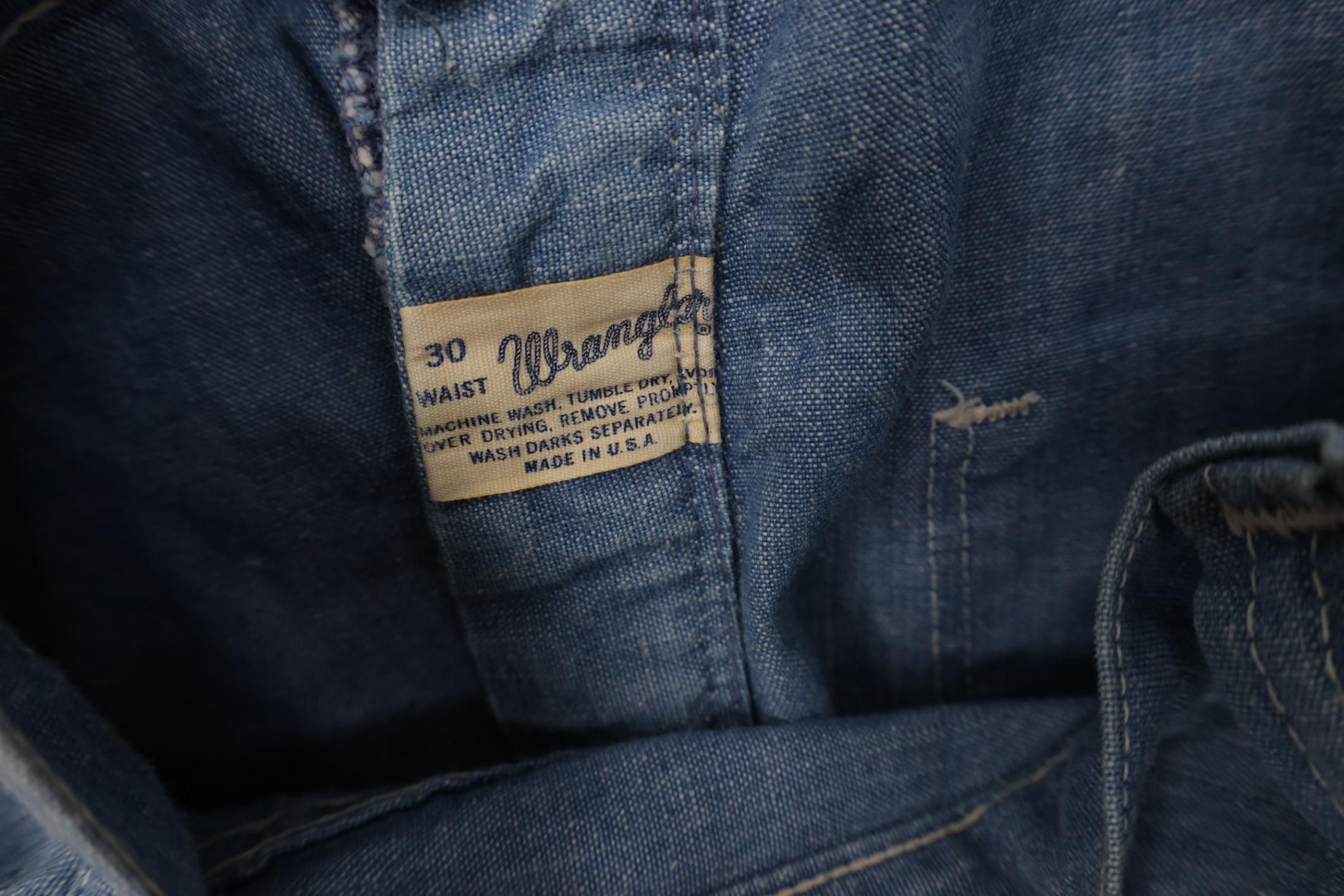 Wrangler Vintage 70s Wrangler Above Knee Chambray Denim Shorts USA Size US 30 / EU 46 - 8 Thumbnail