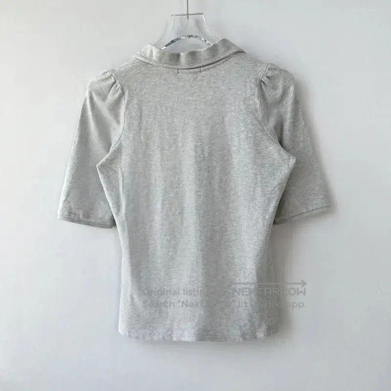 Burberry Burberry Gray Cotton Summer V-Neck T-Shirt. Size M / US 6-8 / IT 42-44 - 2 Thumbnail