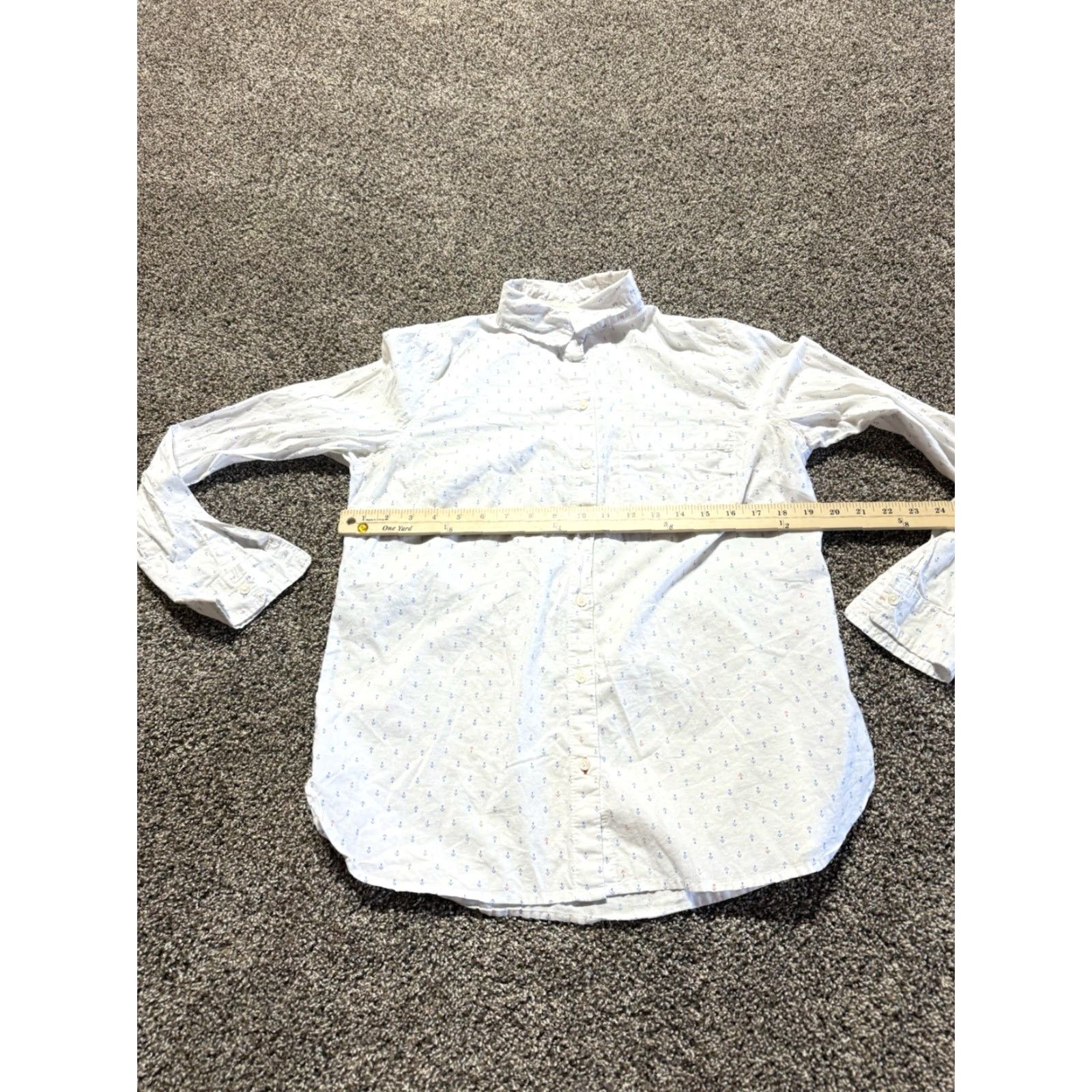 Old Navy Old Navy Women's Shirt Button-Up Long Sleeve Lightweight M Blue Anchor - Basic - Classic (Adult Women) Size M / US 6-8 / IT 42-44 - 6 Thumbnail