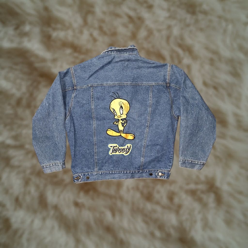 Vintage VINTAGE Looney Tunes Tweety Jacket Womens XL Blue Denim Embroidered Cartoon 90s Size XL / US 12-14 / IT 48-50 - 1 Thumbnail