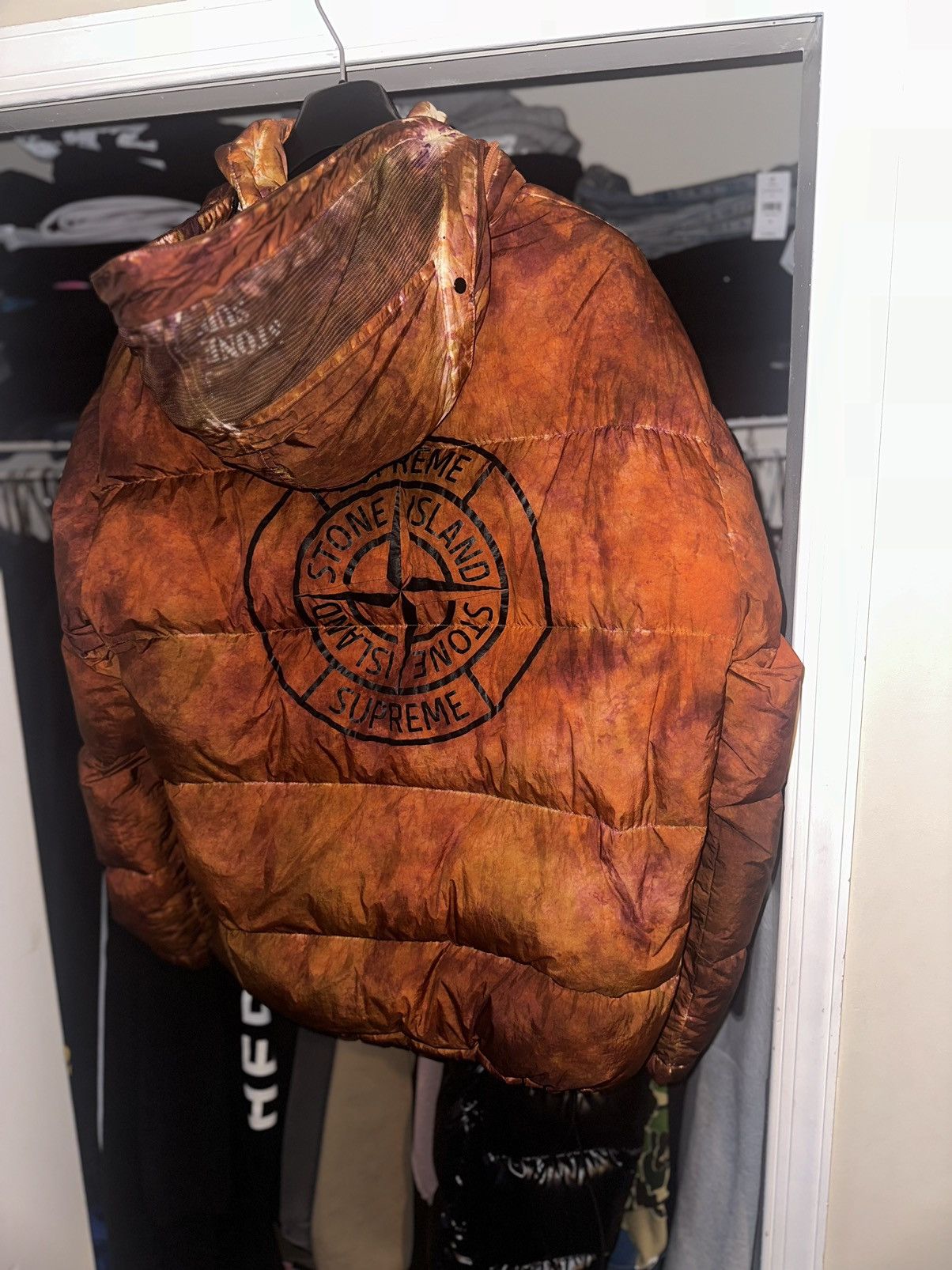 Stone Island × Supreme Supreme Stone Island Orange Camo Jacket Size US XL / EU 56 / 4 - 5 Thumbnail