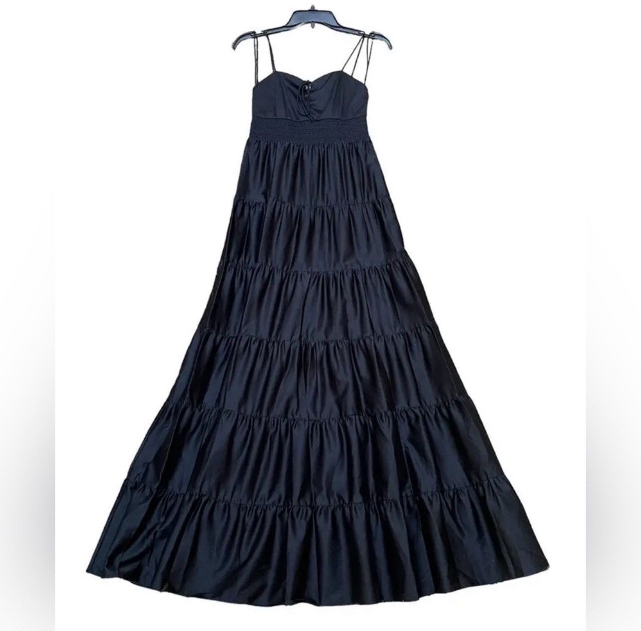Alice + Olivia Alice + Olivia Black Jori Spaghetti Strap Tiered Maxi Dress Size XS / US 0-2 / IT 36-38 - 7 Thumbnail