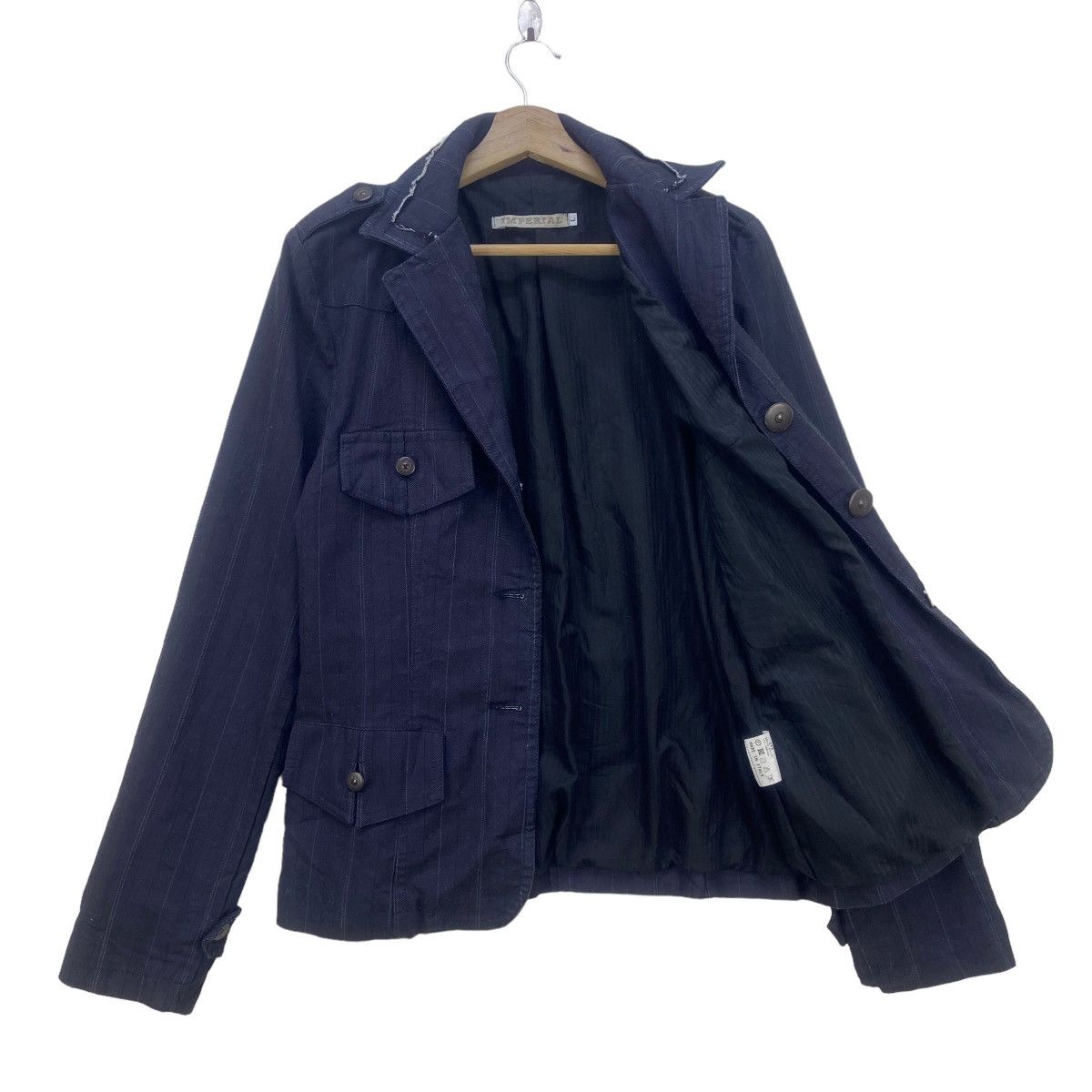 Imperial Nice Italian Design Imperial Distressed Denim Jacket Size L / US 10 / IT 46 - 2 Thumbnail