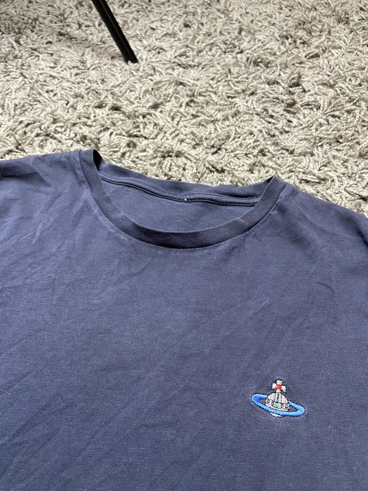 Designer × Vivienne Westwood VIVIENNE WESTWOOD ADULT COTTON DARK-BLUE LUXURY T-SHIRT Size US M / EU 48-50 / 2 - 2 Thumbnail
