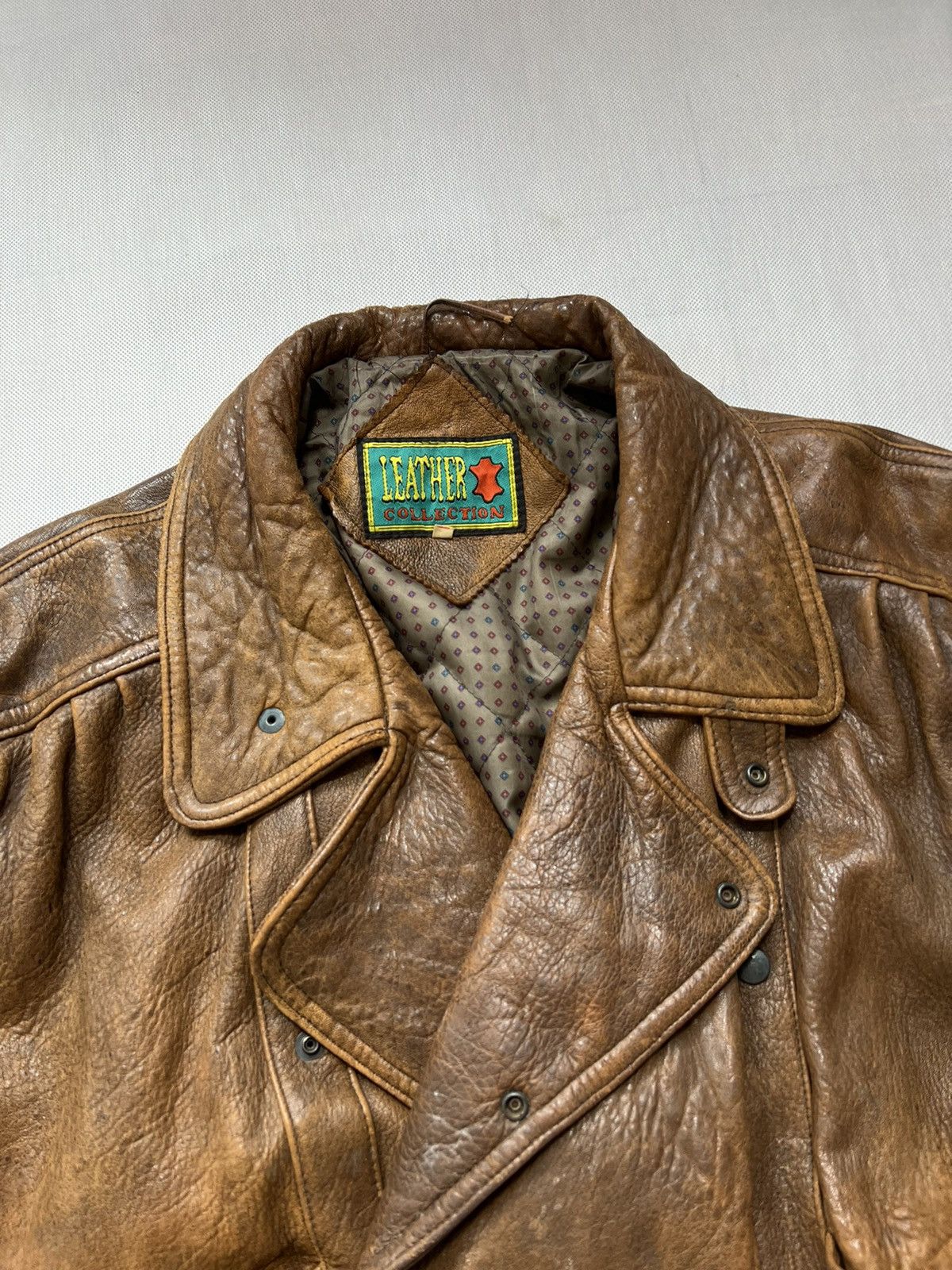 Vintage Heavy Leather Ramones Jacket vintage 80s usa rare motocycle Size US L / EU 52-54 / 3 - 3 Thumbnail