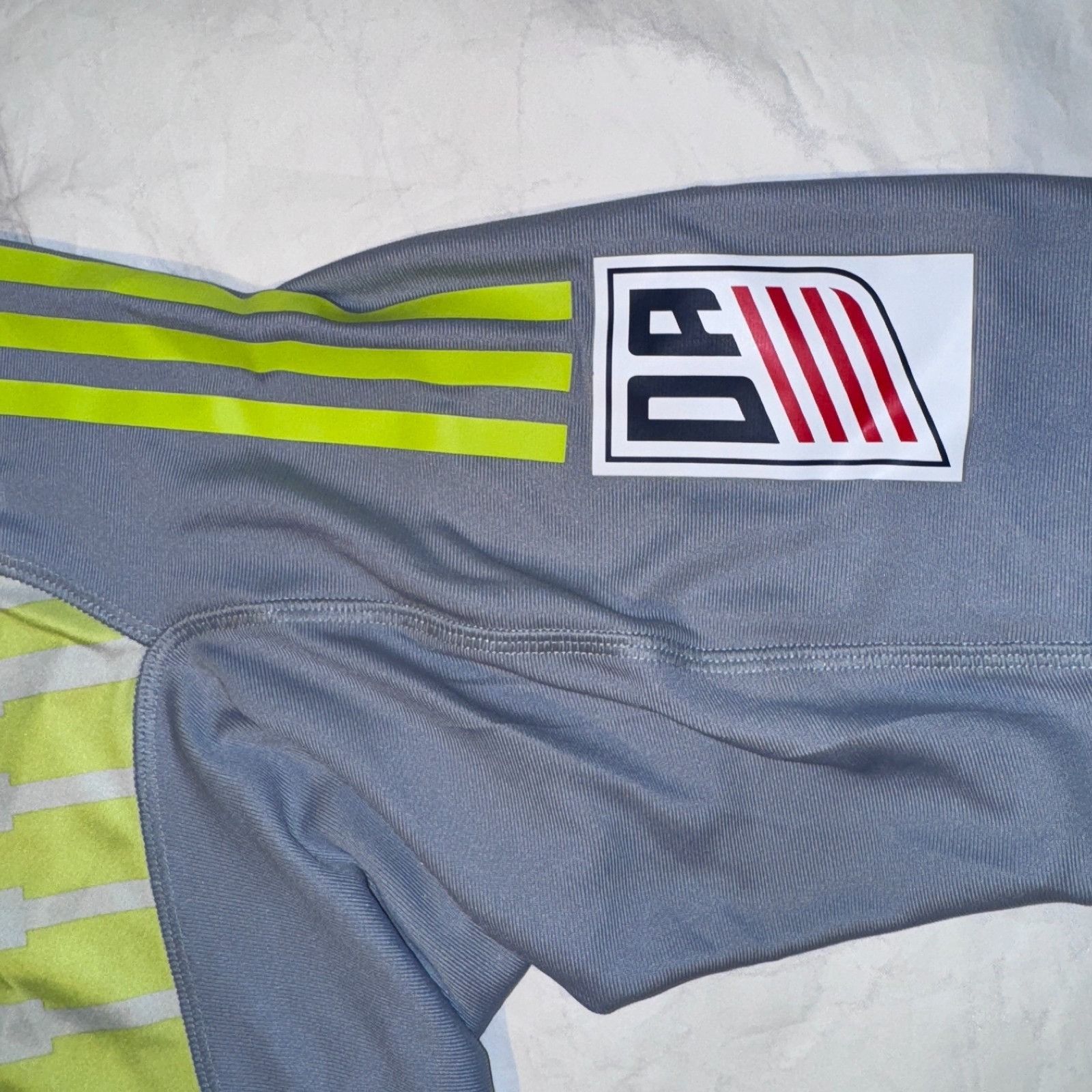 Adidas MLS Solar Adidas Men's Authentic Short Sleeve Gray/Green Soc Size US L / EU 52-54 / 3 - 4 Thumbnail