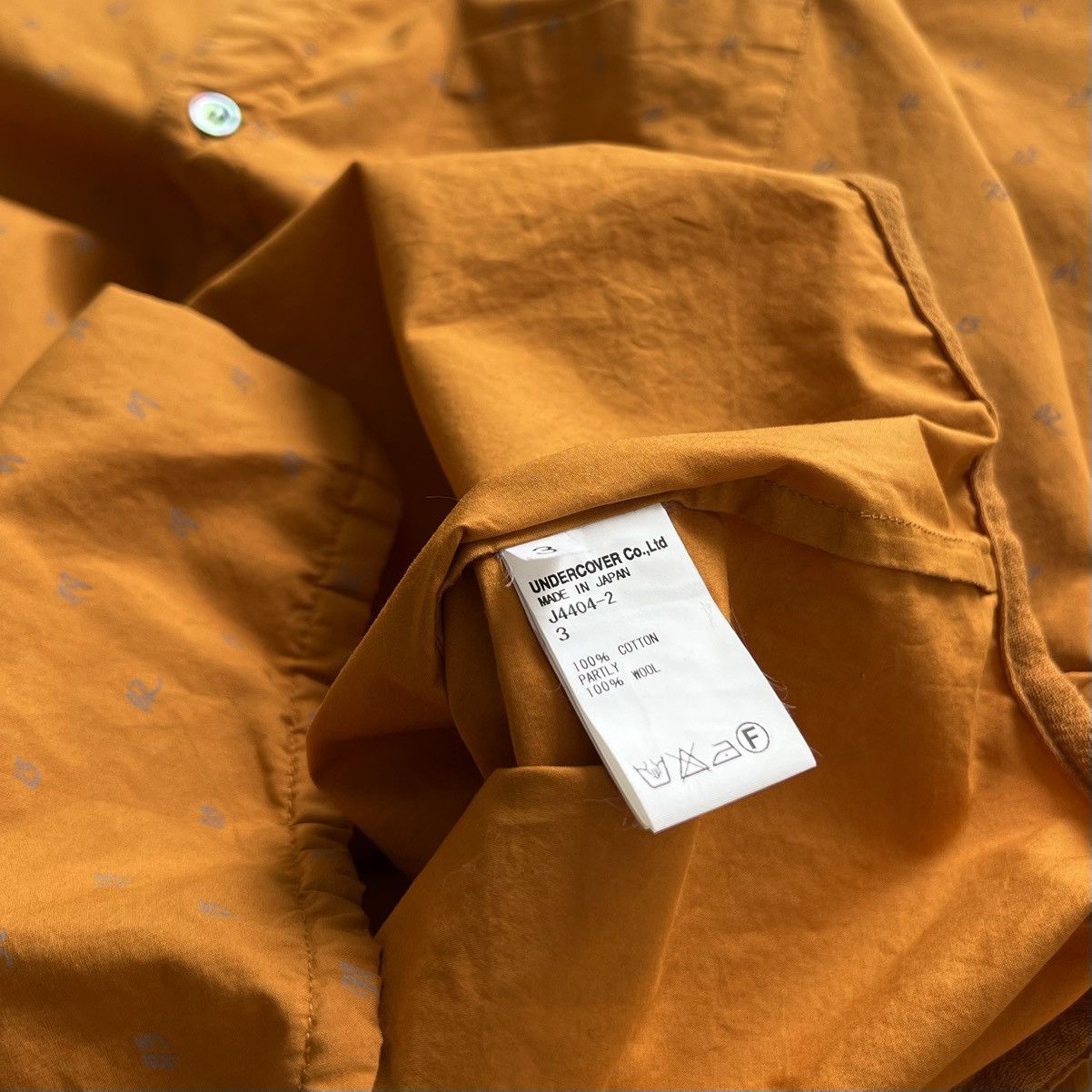 John Undercover × Jun Takahashi × Undercover UNDERCOVER 12-13AW LONG-SLEEVE SHIRT NUMBER FONT PATTERN Size US L / EU 52-54 / 3 - 11 Thumbnail