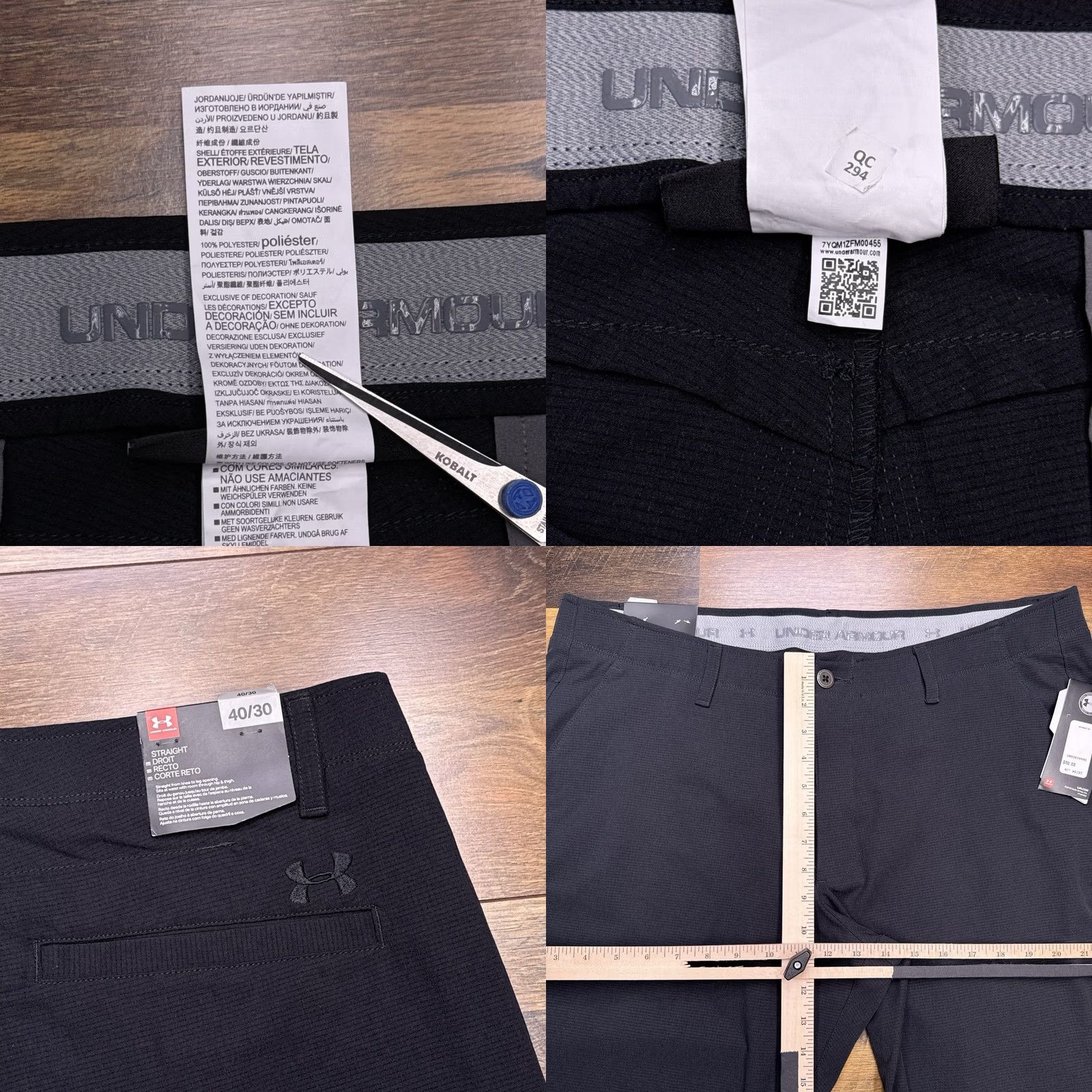 Under Armour Under Armour Showdown Pants Mens 40x30 Black Straight Loose Fit Golf New Size US 40 / EU 56 - 8 Thumbnail