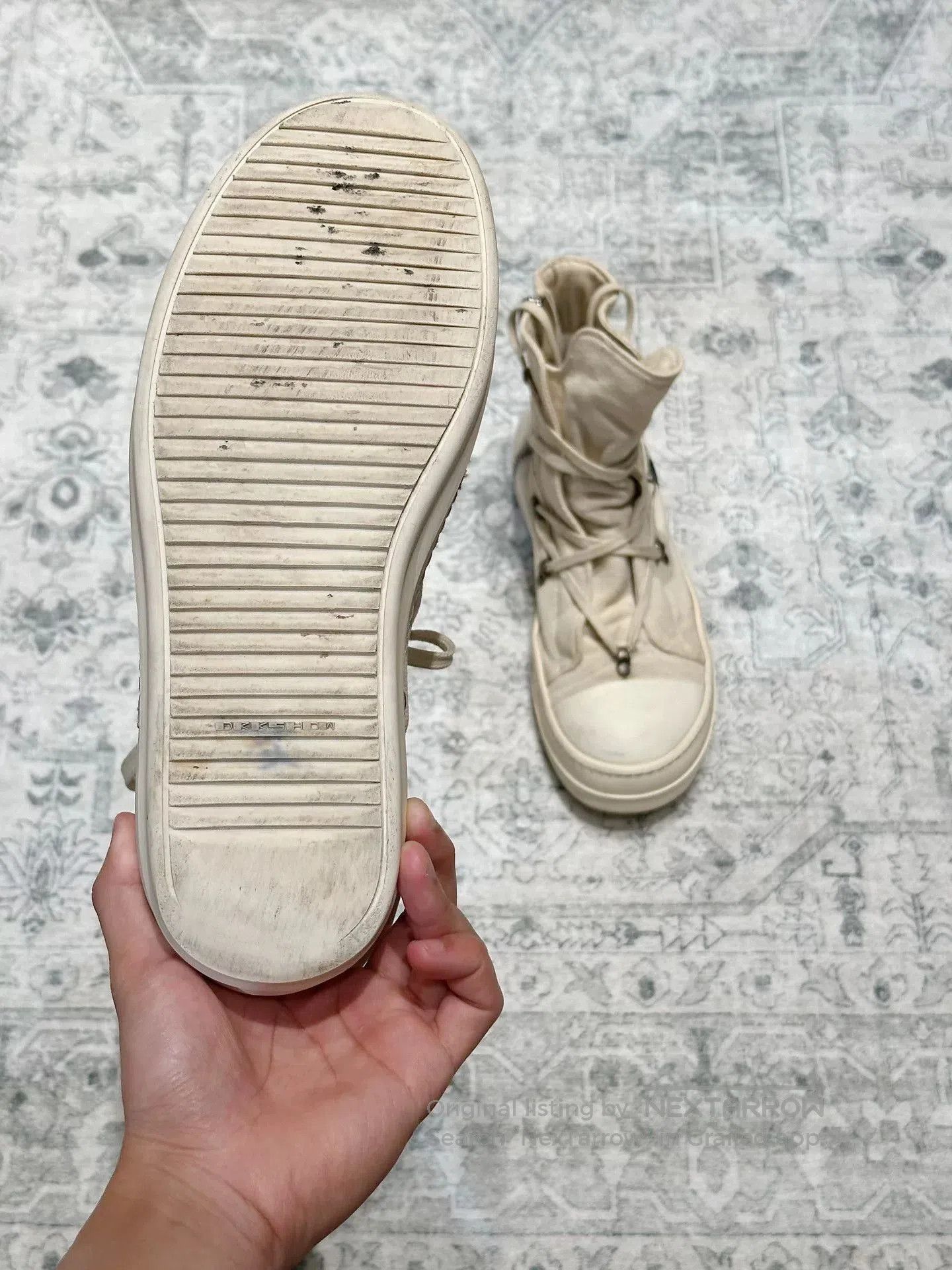 Rick Owens Rick Owens Canvas High-Top Sneakers. Size US 9 / EU 42 - 8 Thumbnail