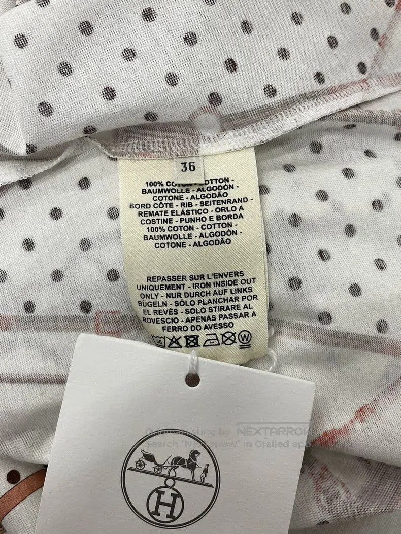 Hermes Hermes White Printed Short Sleeve T-shirt. Size US M / EU 48-50 / 2 - 5 Thumbnail