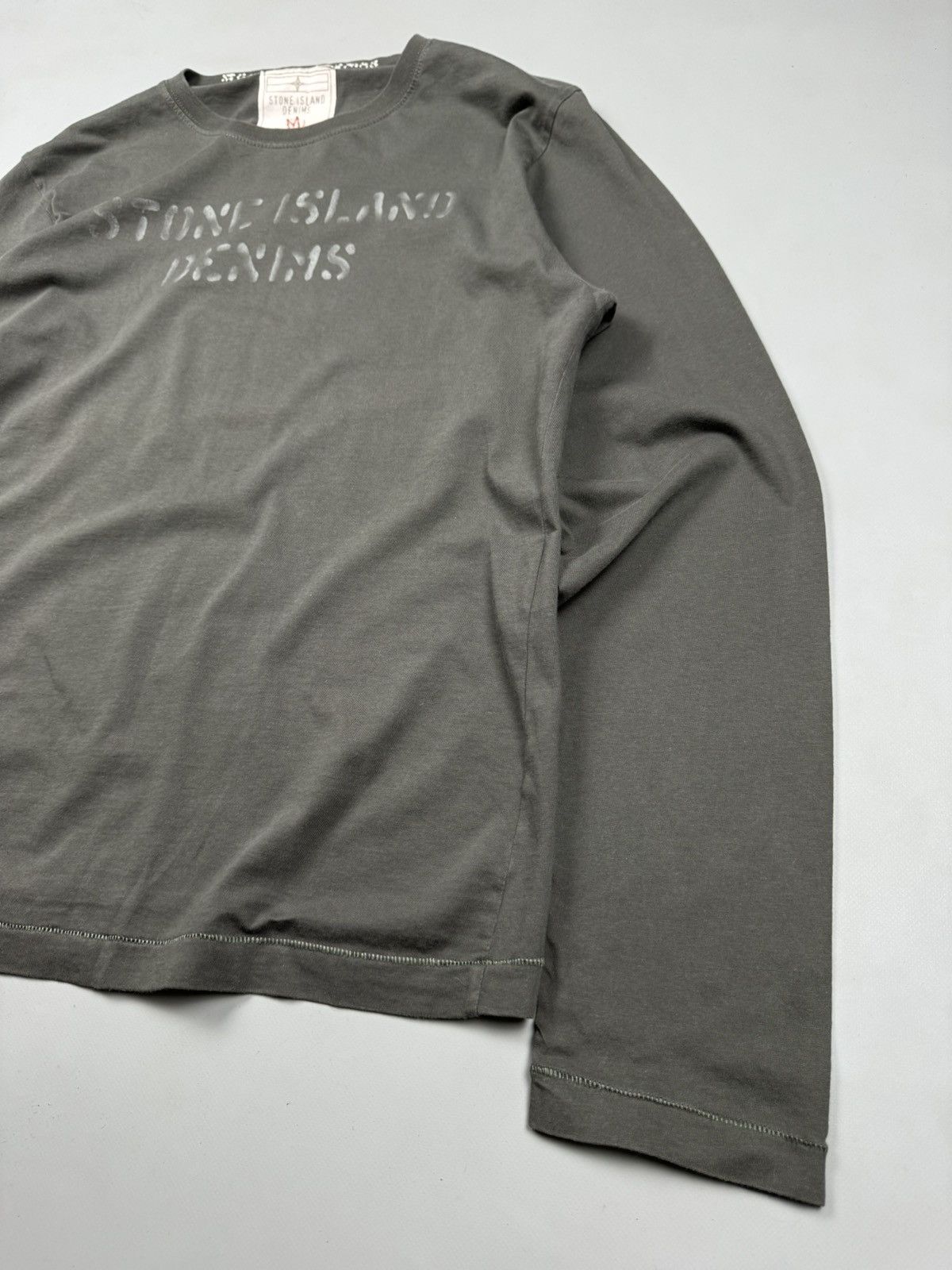 Stone Island Stone Island Vintage Denims Box Logo Longsleeve size M/L Size US M / EU 48-50 / 2 - 5 Thumbnail