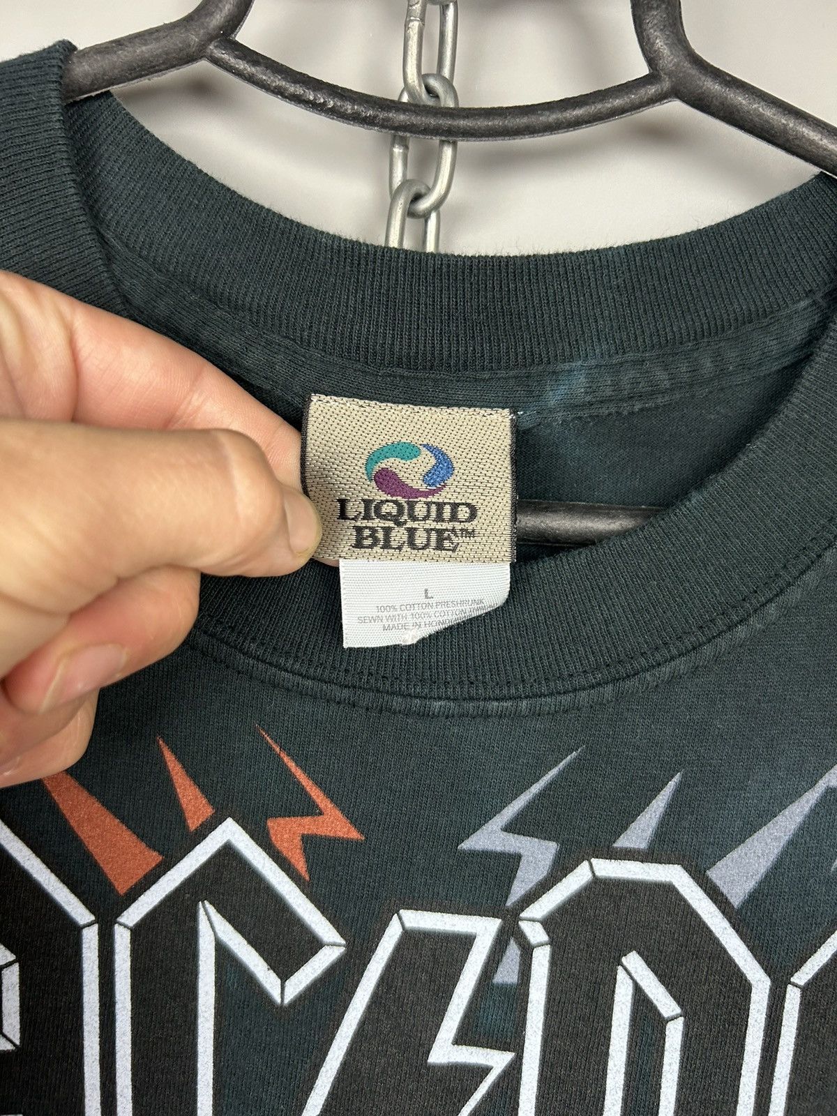 Band Tees Vintage Ac Dc High Voltage Liquid Blue T Shirt Size US L / EU 52-54 / 3 - 3 Thumbnail