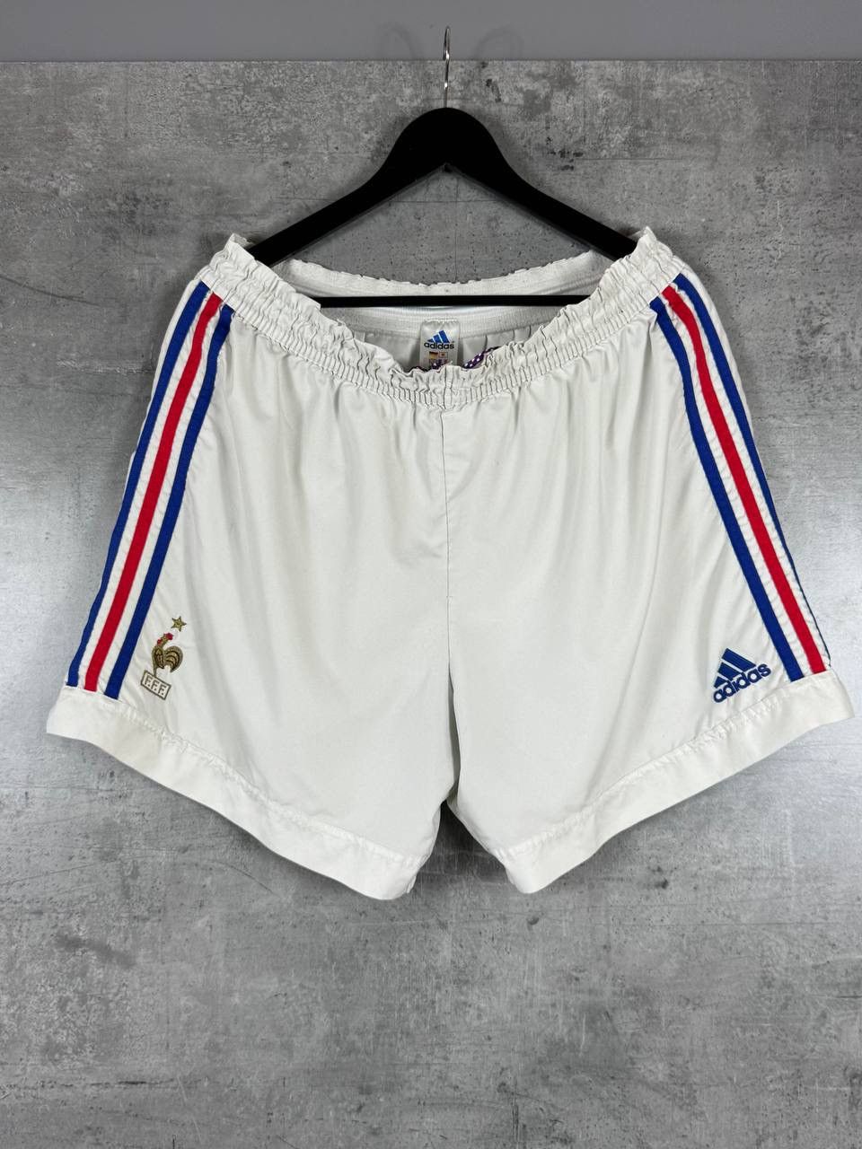 Adidas FRANCE 2002/200 VINTAGE HOME FOOTBALL SOCCER SHORTS ADIDAS Size US 36 / EU 52 - 1 Thumbnail