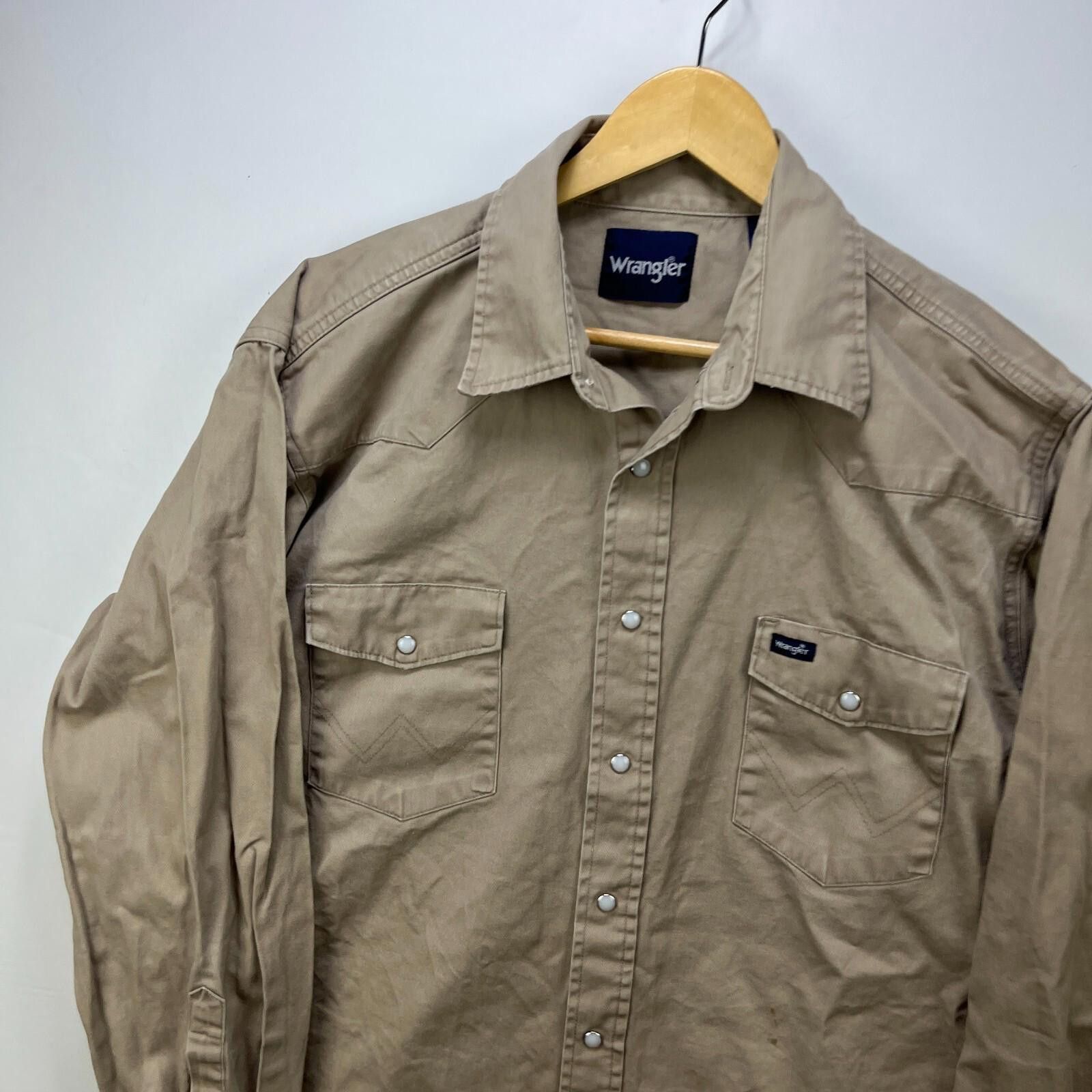 Wrangler Vintage 90s Wrangler Snap Button-Up Long Sleeve Shirt XL Size US XL / EU 56 / 4 - 2 Thumbnail
