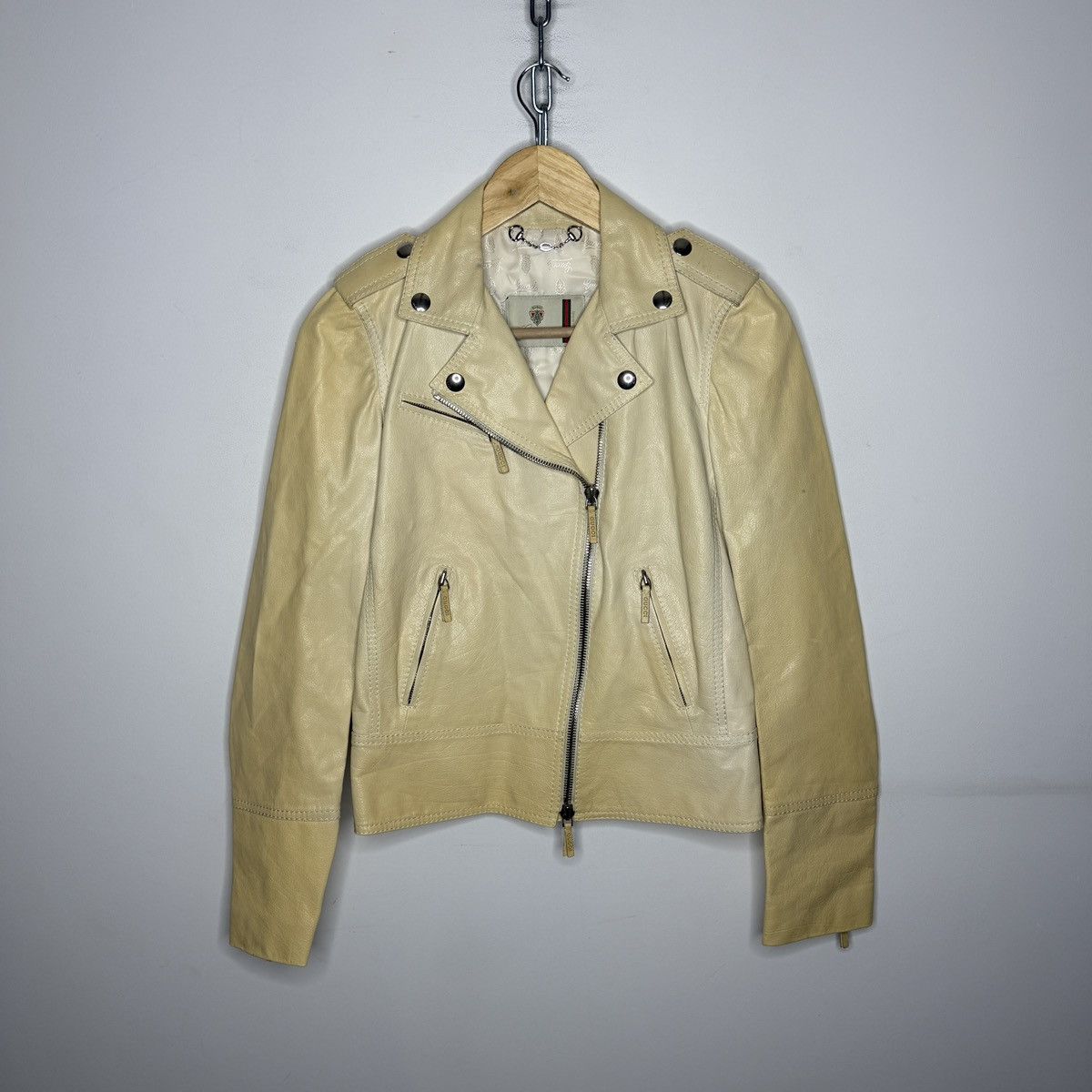 Gucci Gucci Leather Jacket Biker by Tom Ford Y2K Size XS / US 0-2 / IT 36-38 - 1 Thumbnail
